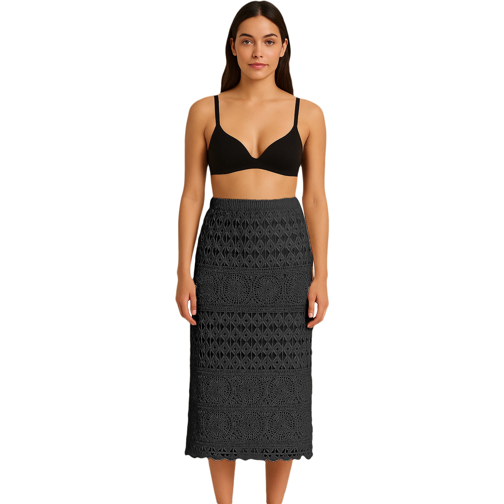 TEXEMP Sommerrock Damen Rock Maxi Lang günstig online kaufen