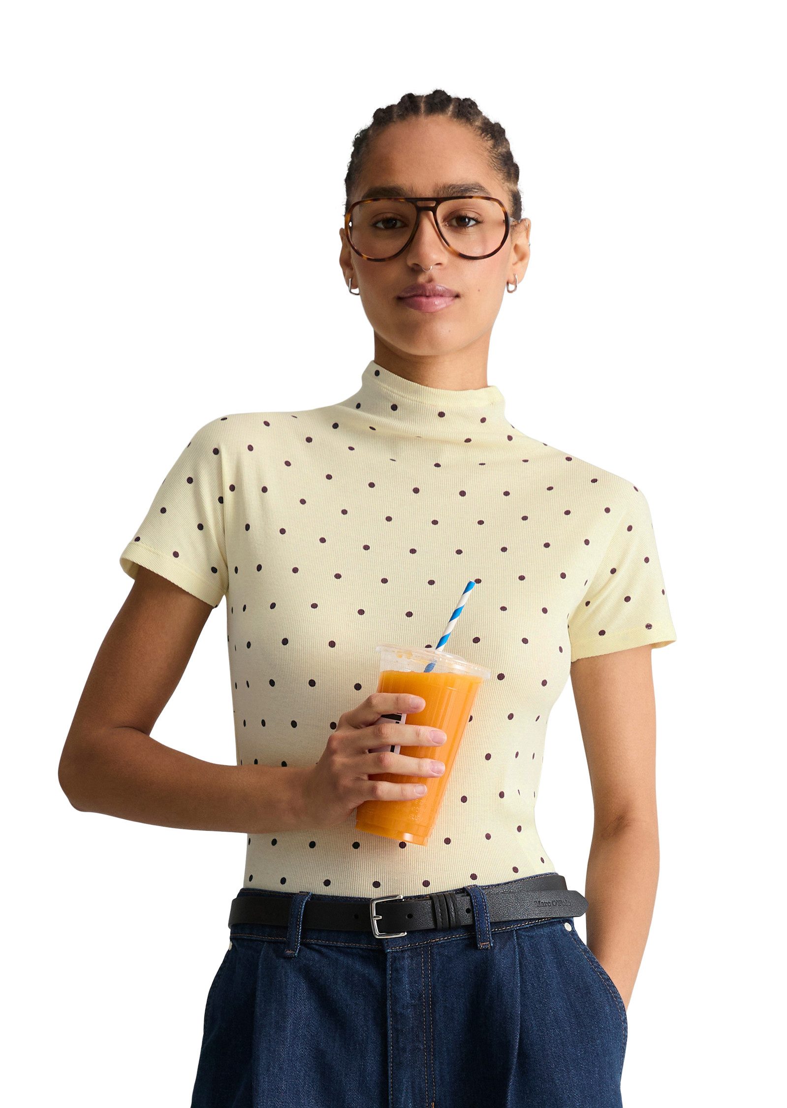 Marc O'Polo DENIM T-Shirt aus Stretch-Jersey