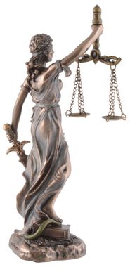 Vogler direct Gmbh Dekofigur Römische Göttin Justitia, Veronesedesign, bronziert, coloriert, Größe: L/B/H ca. 6x6x17 cm