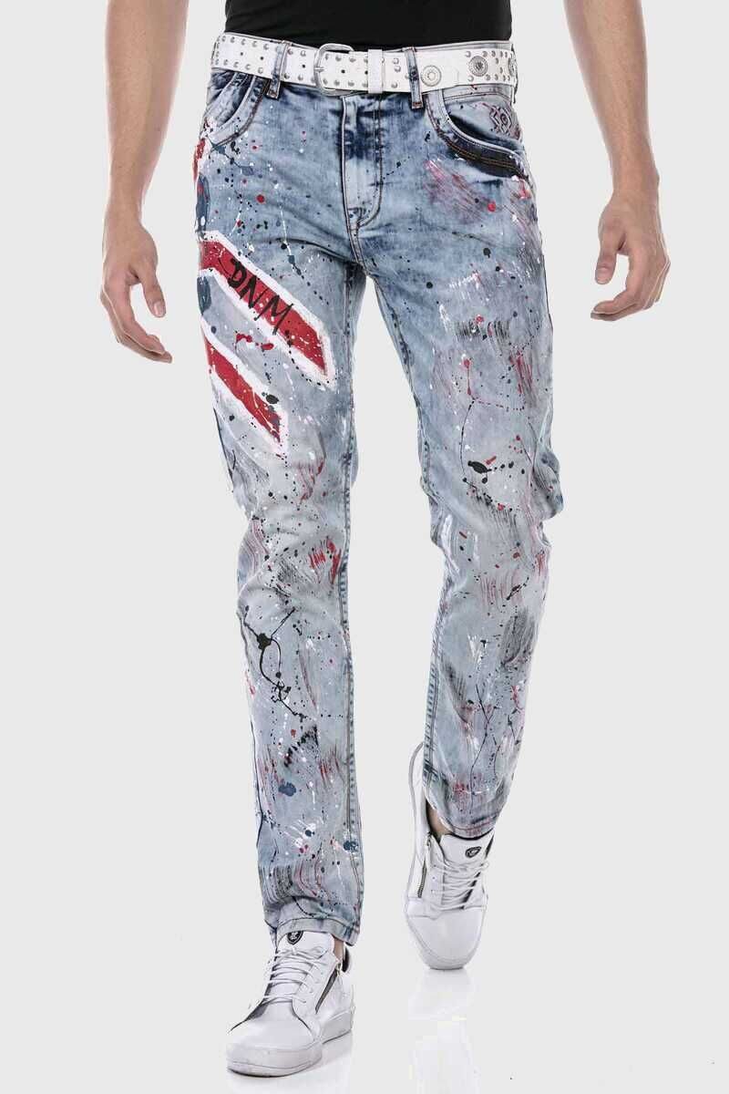 Cipo & Baxx 5-Pocket-Jeans Jeans mit coolem Print