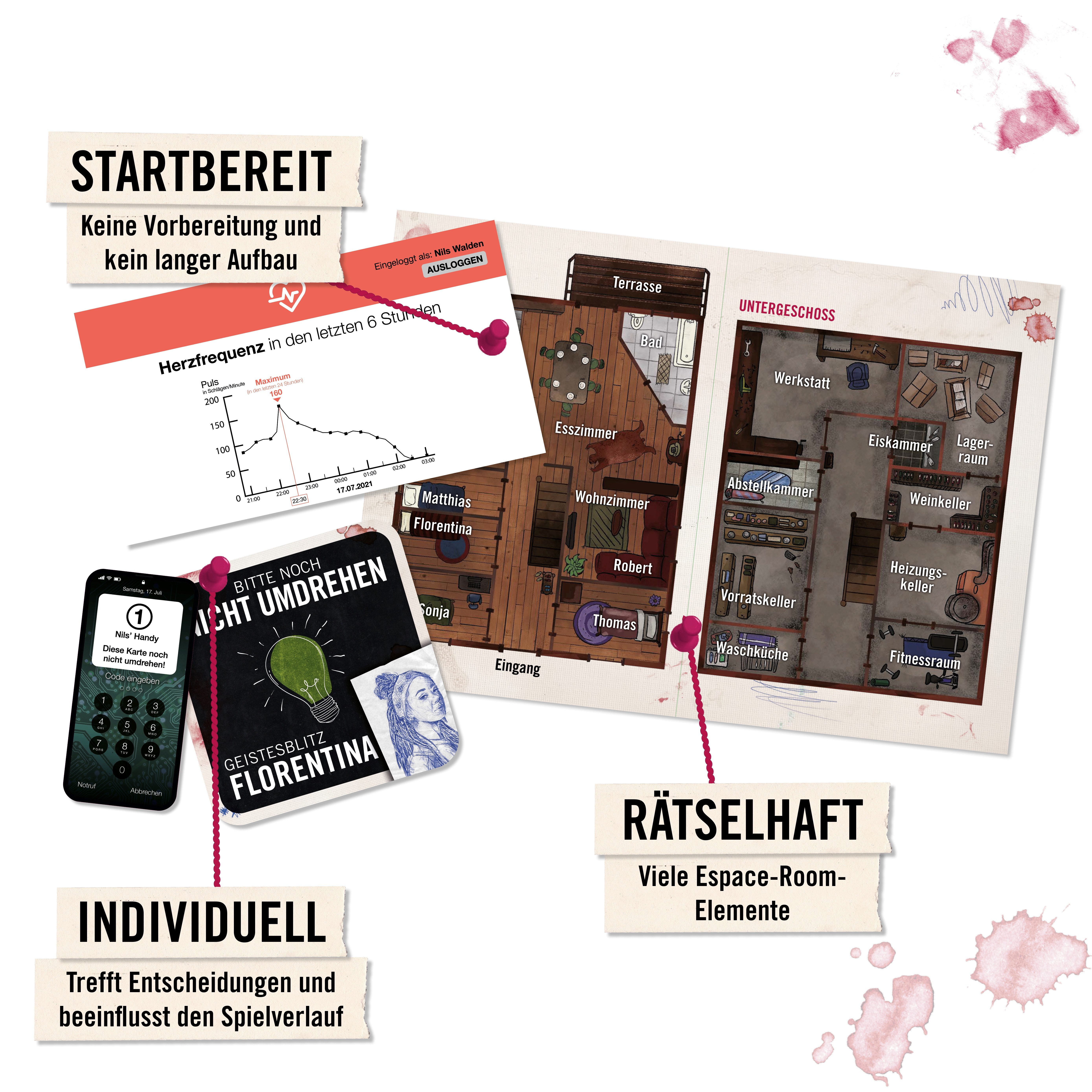 Hidden Games Hangover Spiel Tote frieren nicht, Das etwas andere Krimidinner+, Made in Germany