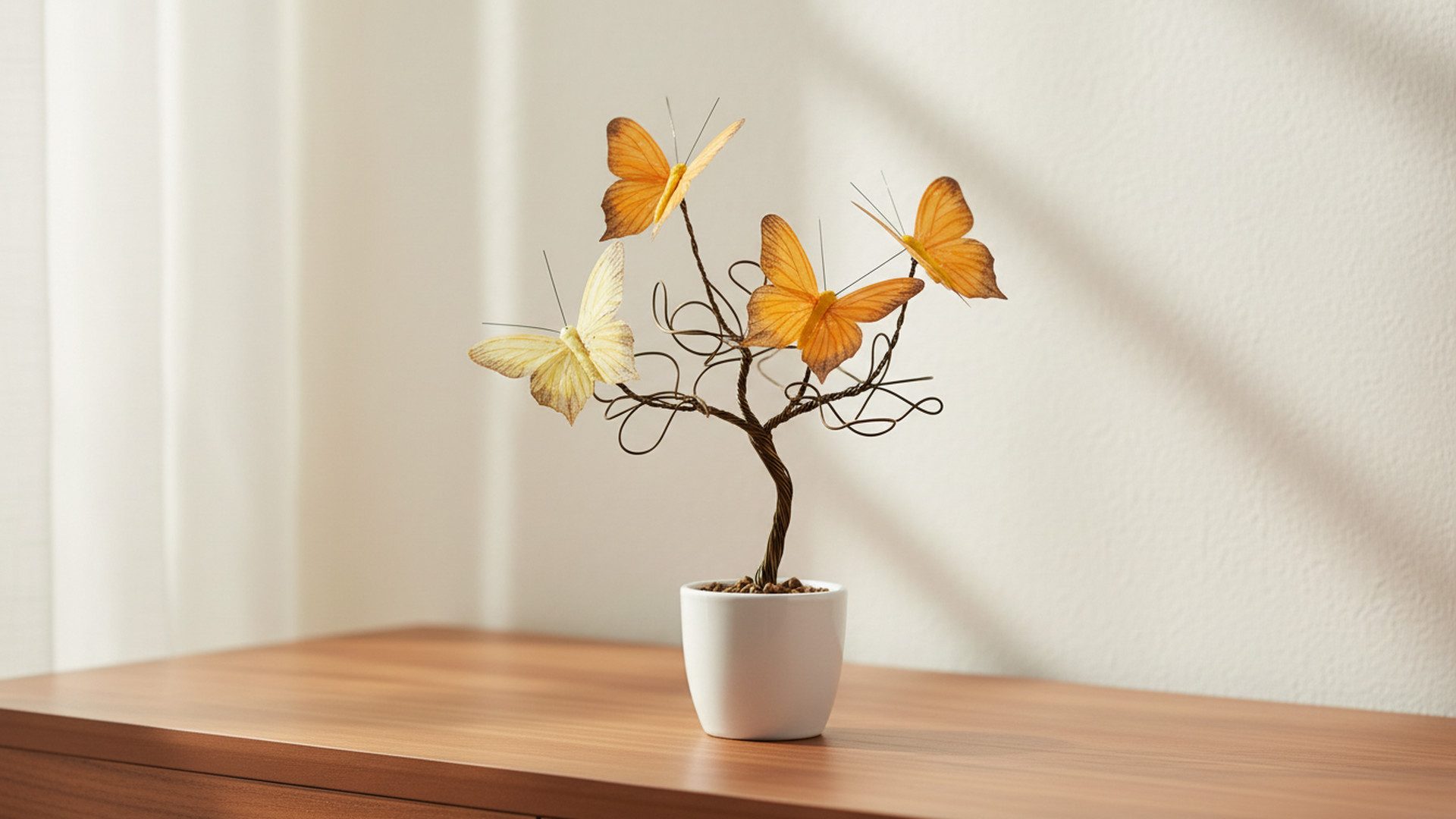 LK Trend & Style Papierschmetterlinge Federschmetterling zum Stecken, zu jeder Jahreszeit ein schöner Hingucker