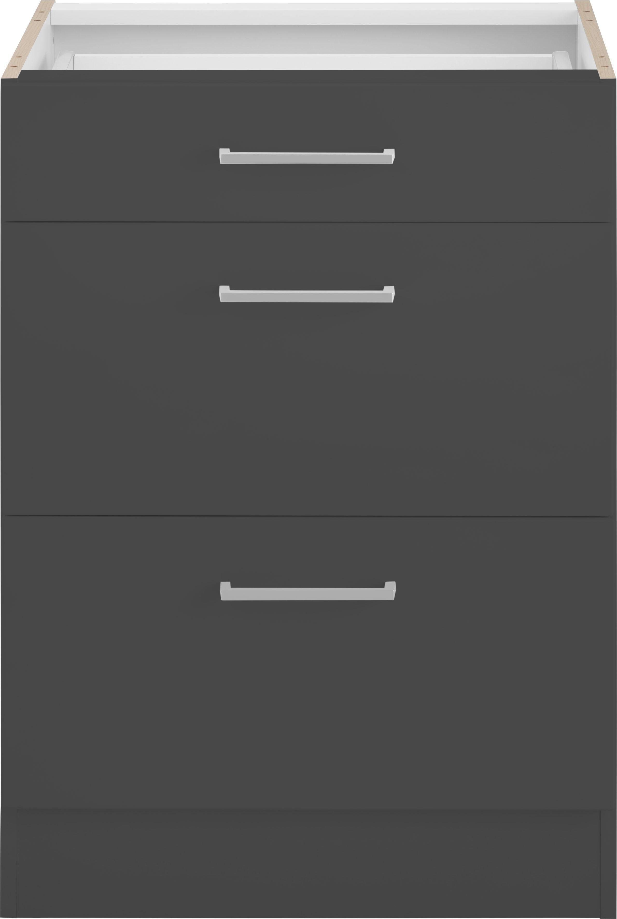 Arbeitsplatte Unterschrank | grafit grau HELD ohne MÖBEL Kehl