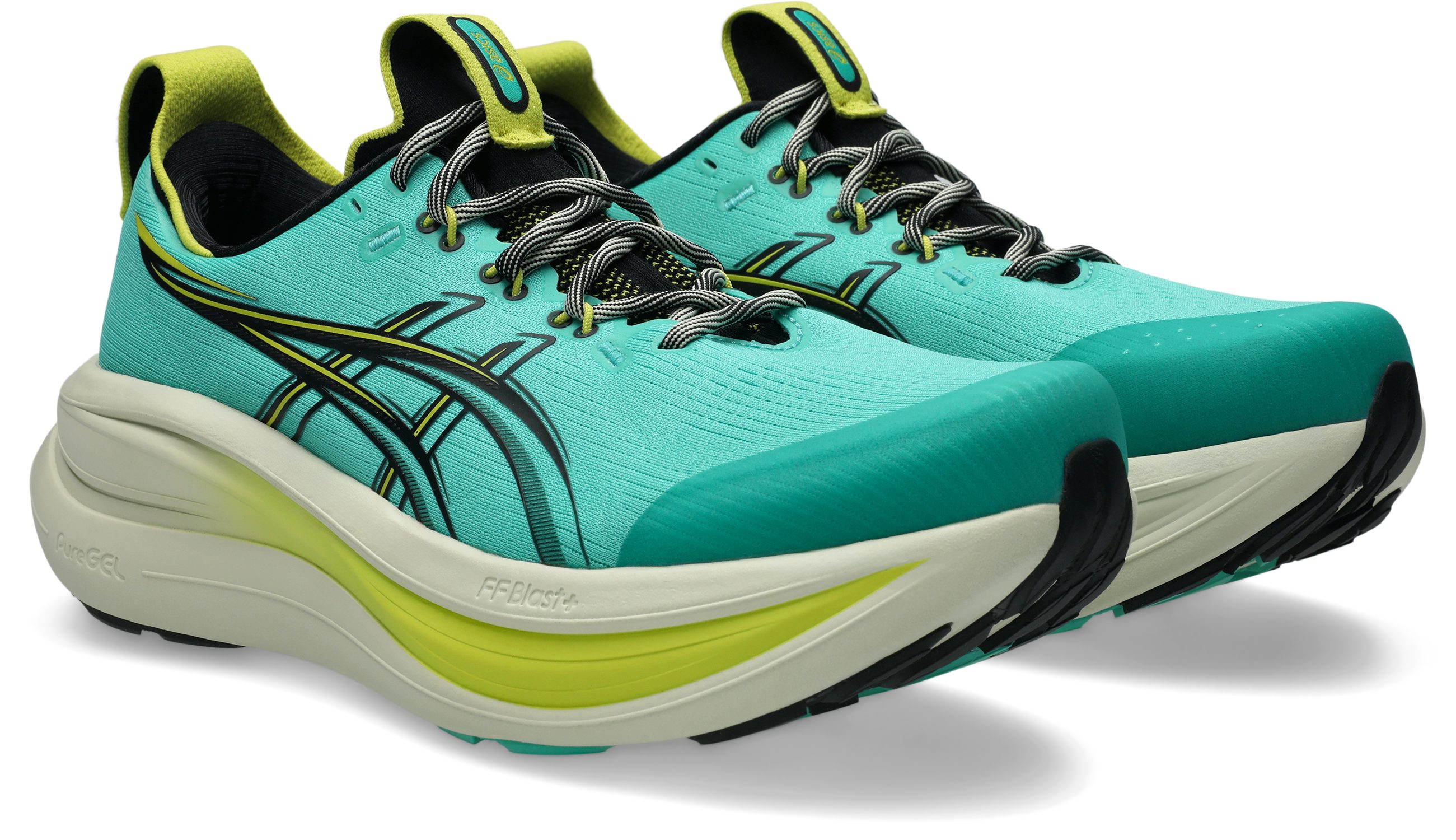 Asics GEL-NIMBUS 28 TR Laufschuh sportlicher Stil, leicht profiliertes Laufsohlenprofil, Schnürung