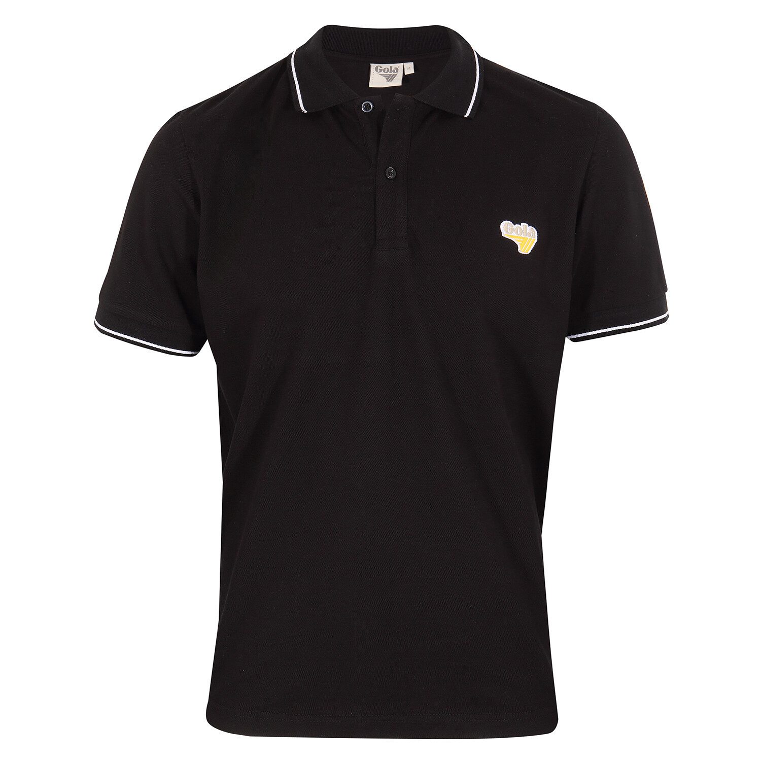 Poloshirt Logo Print (100% Baumwolle) schwarz Herren