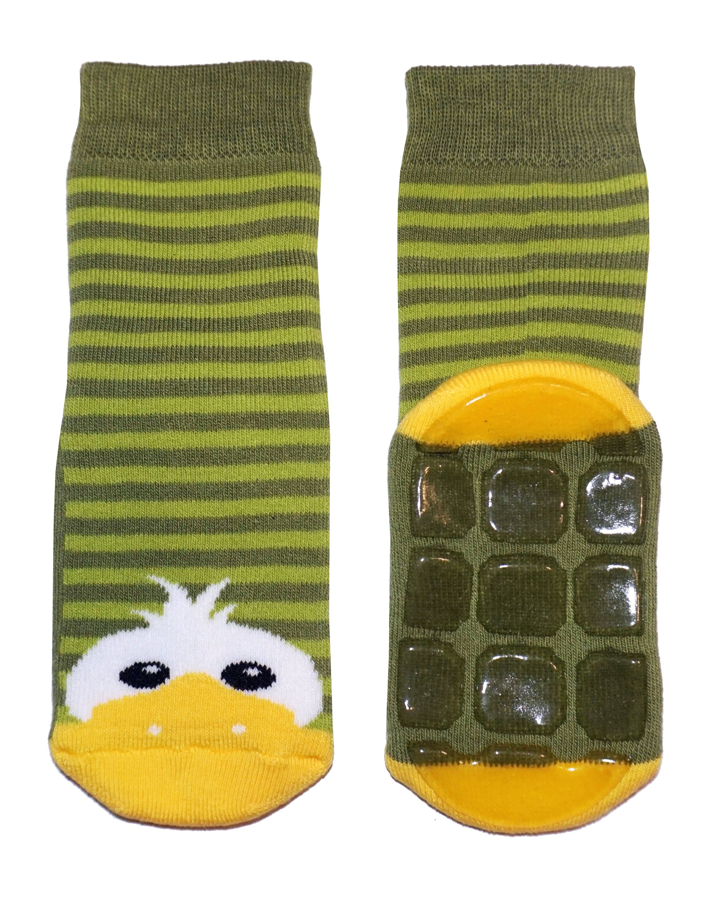 WERI SPEZIALS Strumpfhersteller GmbH ABS-Socken Kinder ABS-Socken für Mädchen und Jungs >>Kleine Ente<< Baumwolle mit Frottee