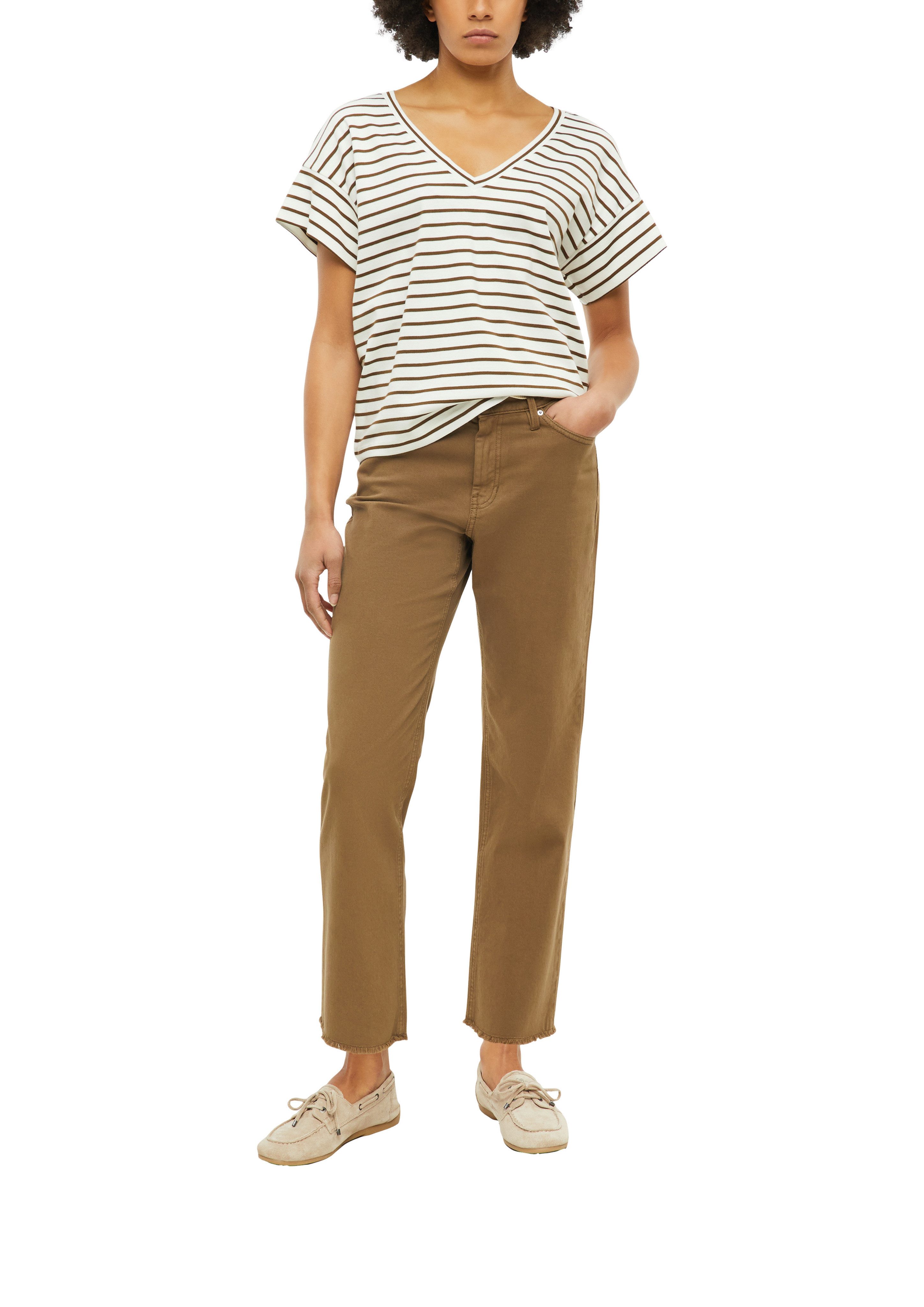 s.Oliver Kurzarmshirt Sommershirt in Streifen-Optik – Bild 5 von 5