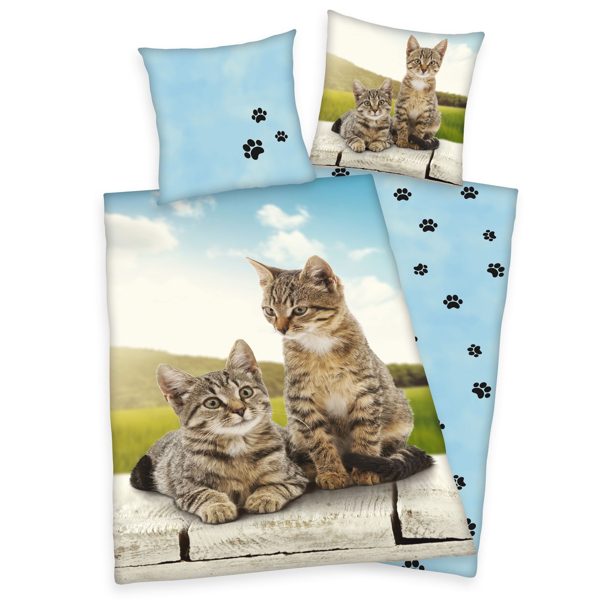 Herding Kinderbettwäsche Herding Wende Bettwäsche Set Katzen Bettwäsche 2 t günstig online kaufen