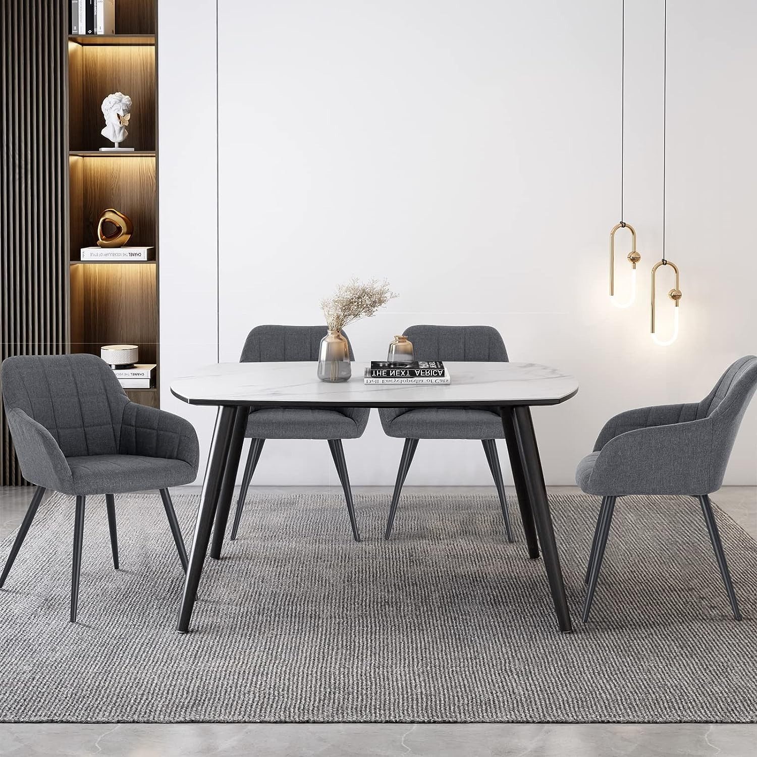 Woltu Esszimmerstuhl (1 St), Polsterstuhl mit Armlehne, Metallbeine günstig online kaufen