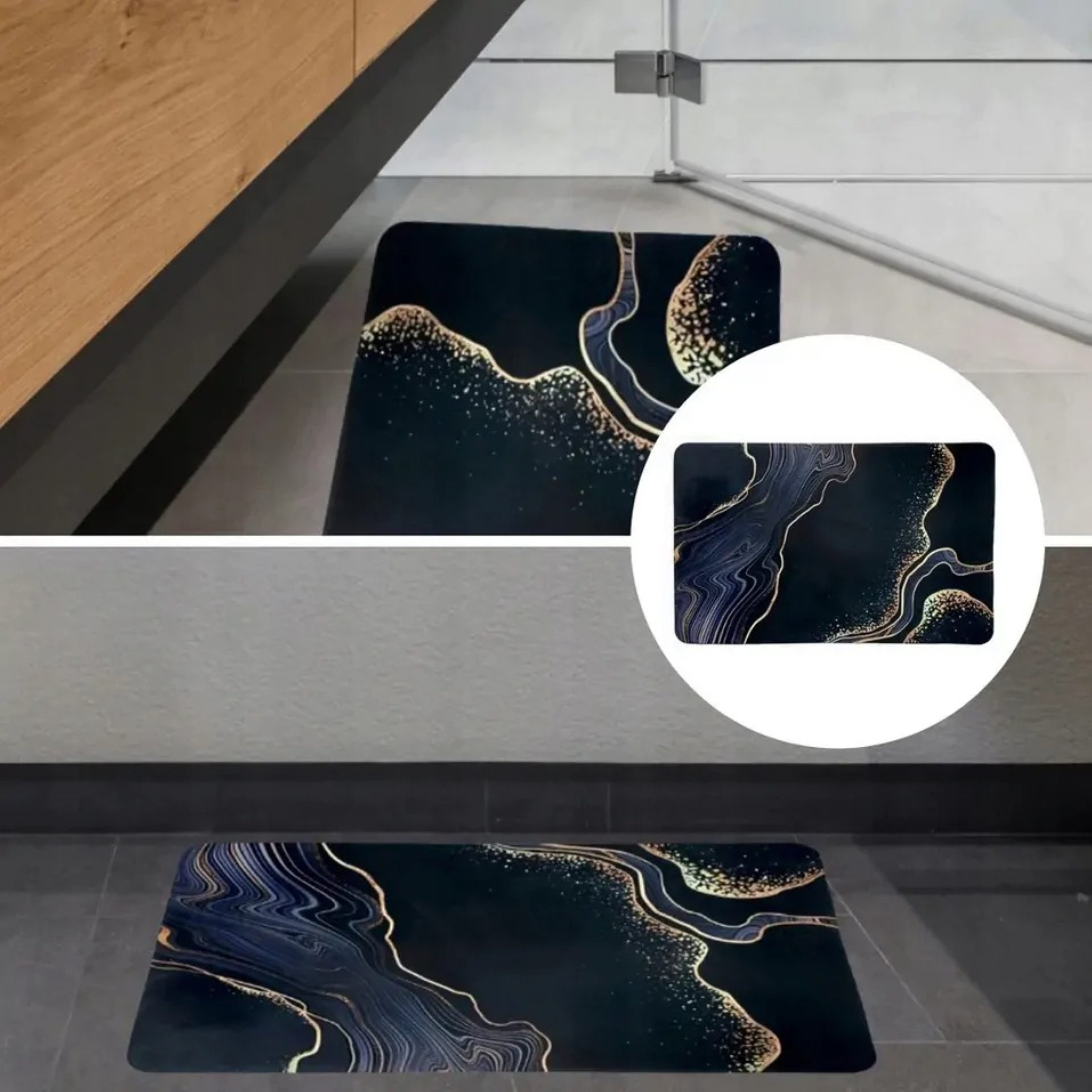 HURTNET Badematte Schnelltrocknende Badematte weich, saugfähig, rutschfest, günstig online kaufen