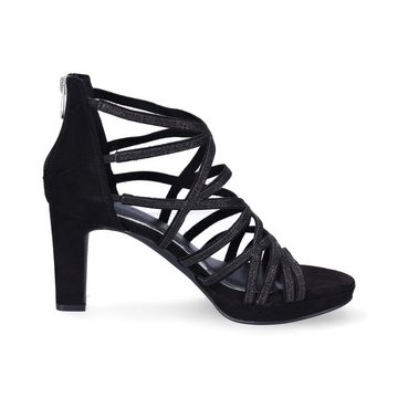 MARCO TOZZI Marco Tozzi Damen Sandalette schwarz Glitzer Sandale