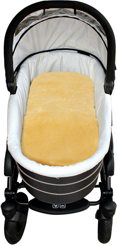 Babylammfell waschbar Lammfell-Einlage, Heitmann für Felle, Kinderbett, Soft-Tragtaschen, ideal Buggy, Kinderwagen, beige