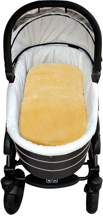 Babylammfell Einlage - echtes Lammfell, Heitmann Felle, ideal für Soft-Tragtaschen, Kinderwagen, Buggy, Kinderbett, waschbar