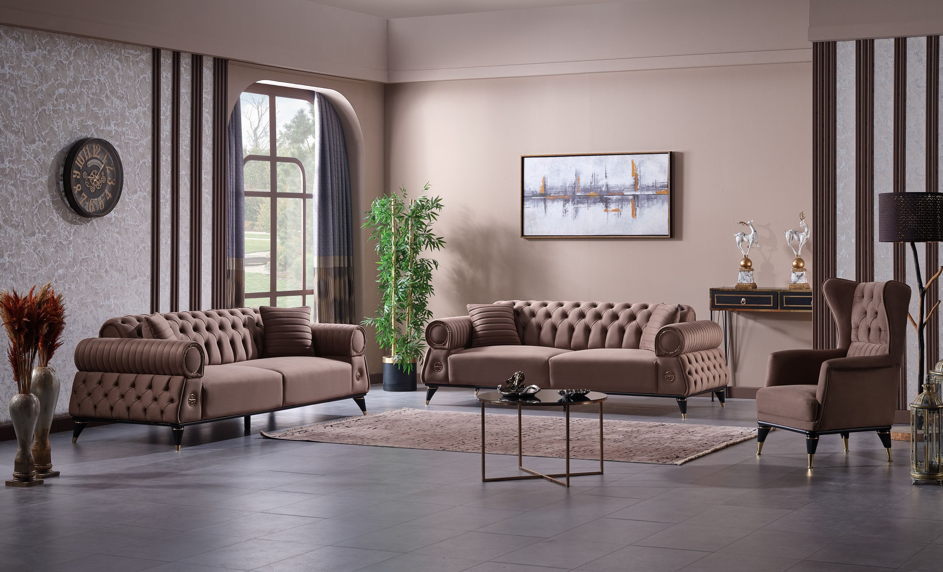 Nobelaa Sofa Sitzgruppe/Sofa Set - Wohnzimmergarnitur "Bellina" 3+3+1