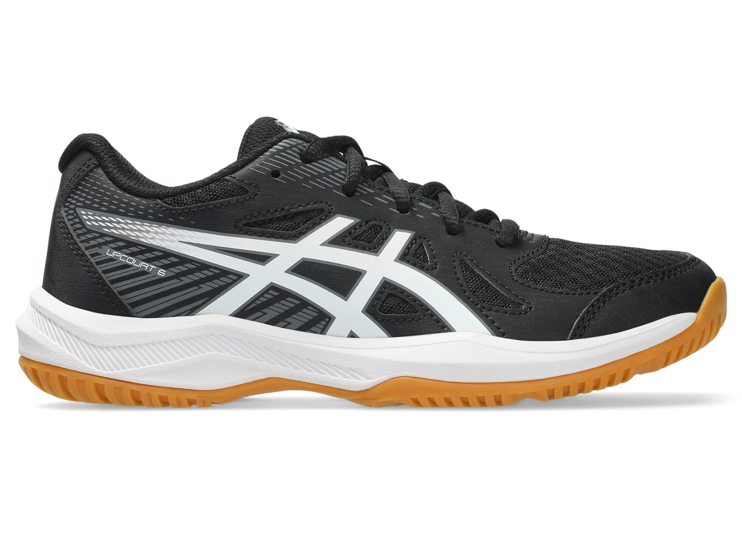 Asics UPCOURT 6 GS BLACK/WHITE Indoorschuh