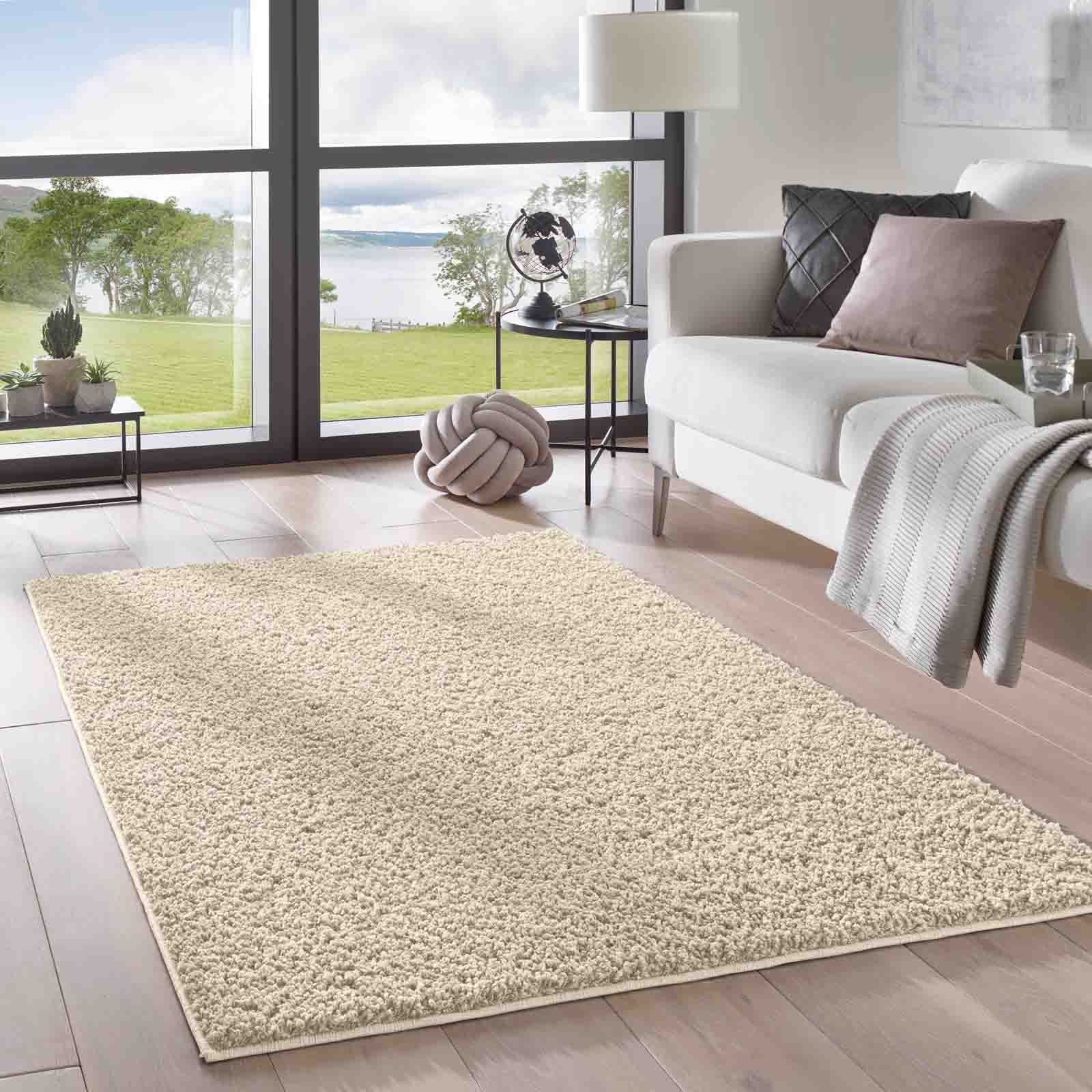 TaraCarpet Langflor-Teppich Langflorteppich Sole 100% Polypropylen, rund, H günstig online kaufen