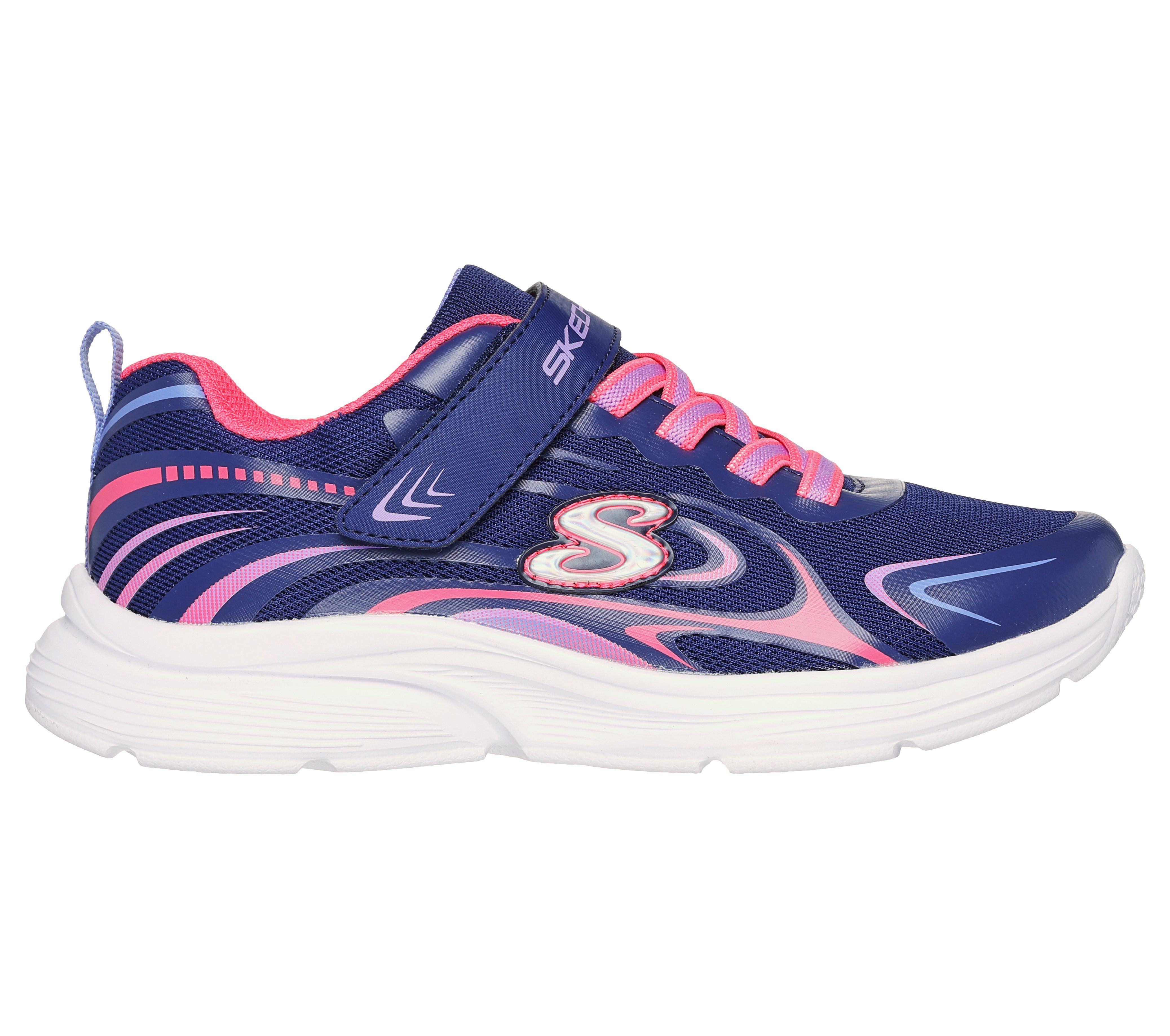 WAVY LITES Mehrfarbig Skechers Gepolsterte Komfort-Innensohle Marineblau Sneaker / SHINE EUREKA