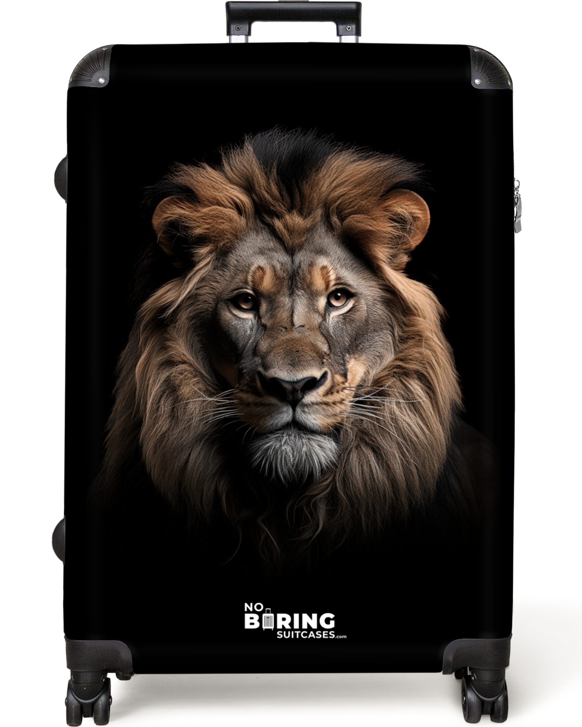 NoBoringSuitcases.com© Hartschalen-Trolley Nahaufnahme eines Löwen mit günstig online kaufen
