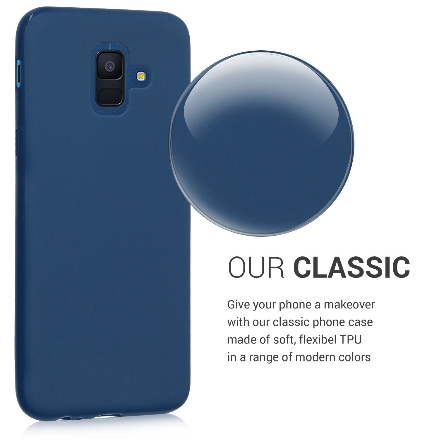 kwmobile Handyhülle Hülle für Samsung Galaxy A6 (2018), Hülle Silikon - Soft Handyhülle - Handy Case Cover