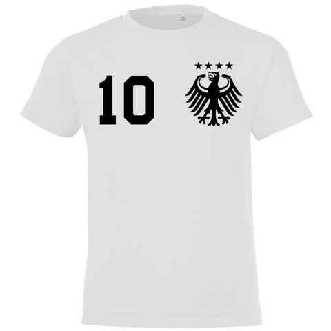 Youth Designz T-Shirt Deutschland Kinder T-Shirt im Fußball Trikot Look mit trendigem Motiv