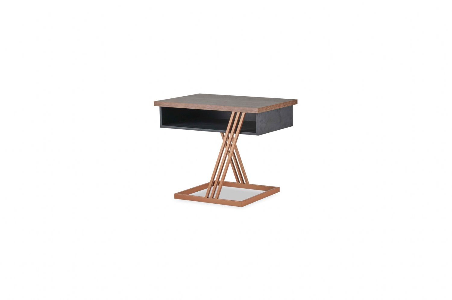 JVmoebel Computertisch Schreibtisch Set Schwarz mit Edelstahl, modern und funktional (Packung, 1-St., Bürotisch, Beistelltisch), Made in Europe