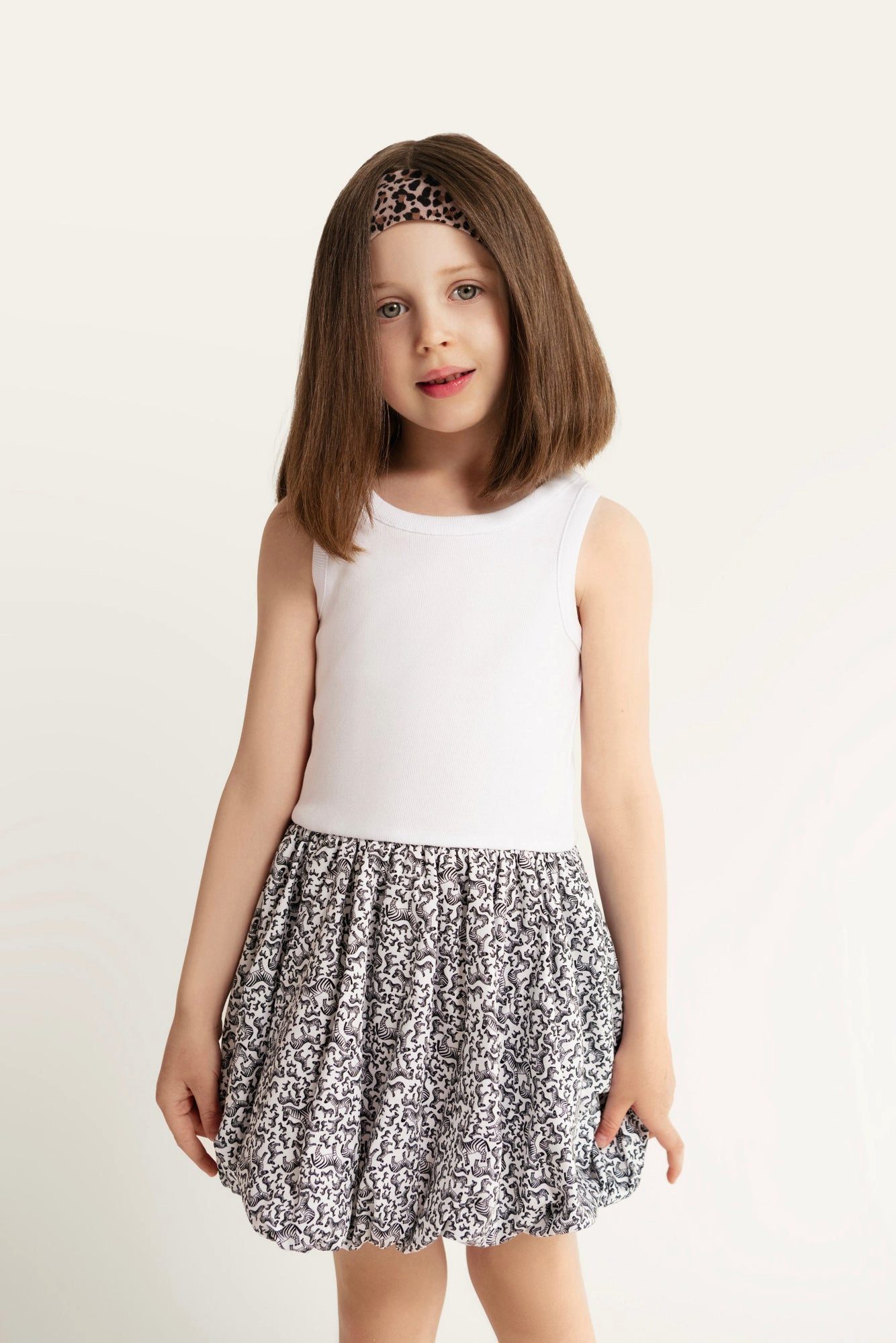 # SATURNDAY Sommerkleid Balloon-Kleid aus Baumwolle mit Zebra-Rock