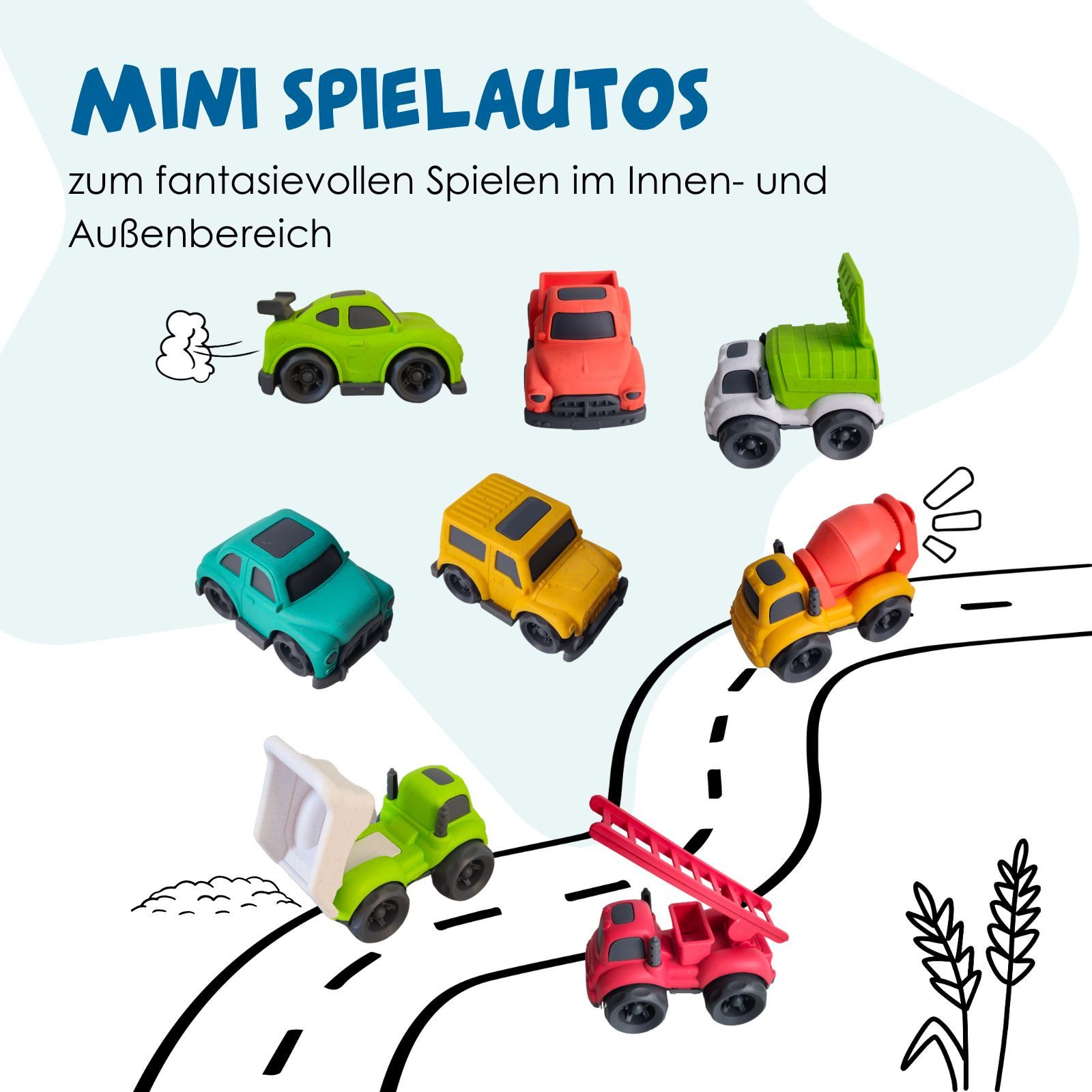 alldoro Spielzeug-Auto Mini Spielzeugautos, 8 verschiedene, kleine Spielfah günstig online kaufen
