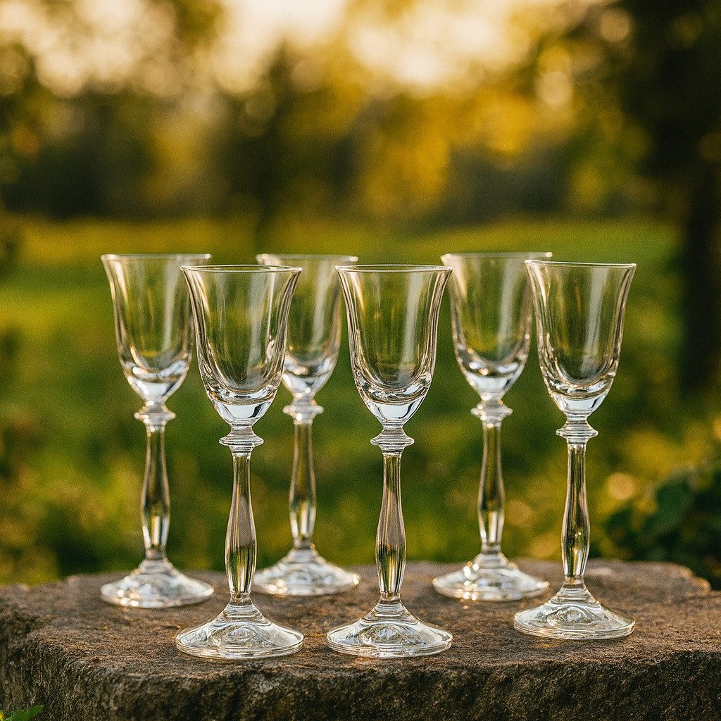 Crystalex Likörglas Angela Kristallglas Likörgläser 60 ml 6er Set, 6-tlg., Kristallglas, Kristallglas, Bohemia, Glasklar