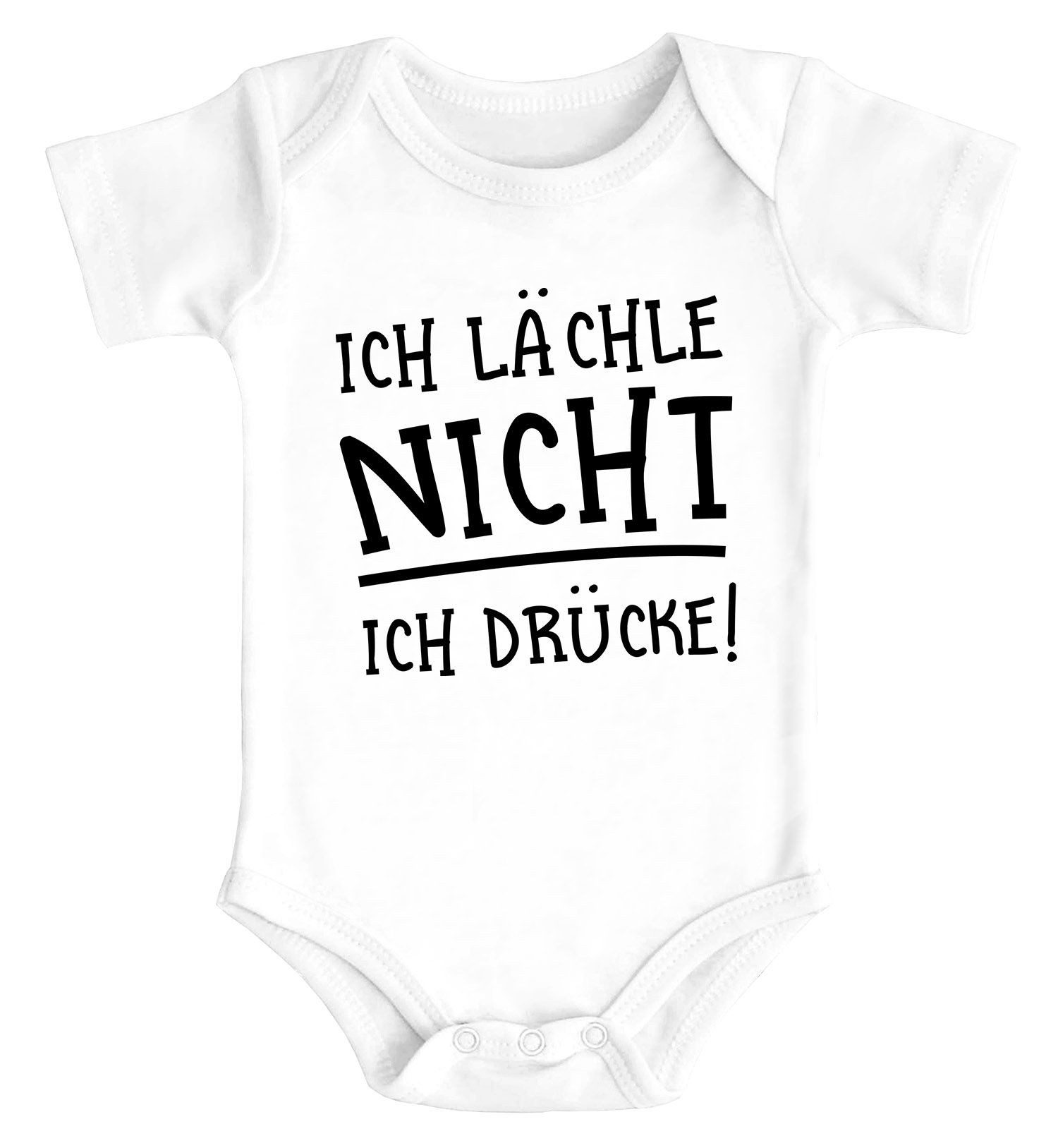 Body Baby Body mit lustigem Spruch Ich lächle nicht Ich drücke!