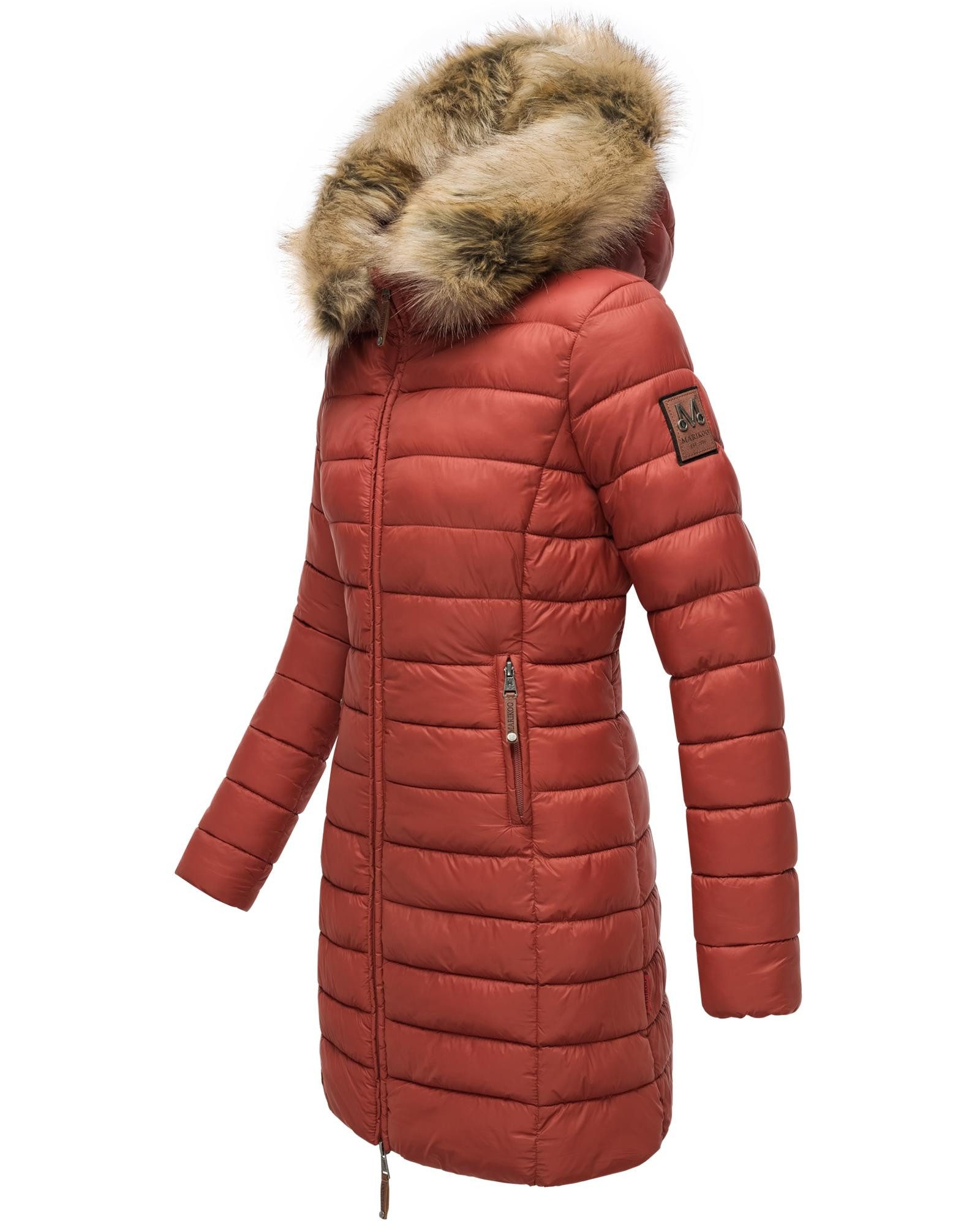 Marikoo Steppmantel Rose-Stepp zeitloser Winterparka mit großer Kunstfellka günstig online kaufen