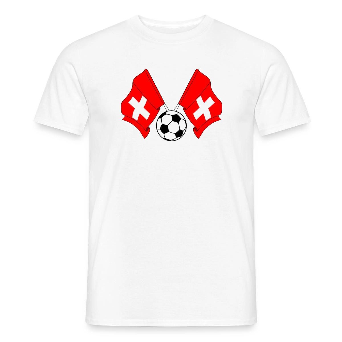 Spreadshirt T-Shirt Schweizer Flaggen, Fußball Schweiz Männer T-Shirt (1-tlg)