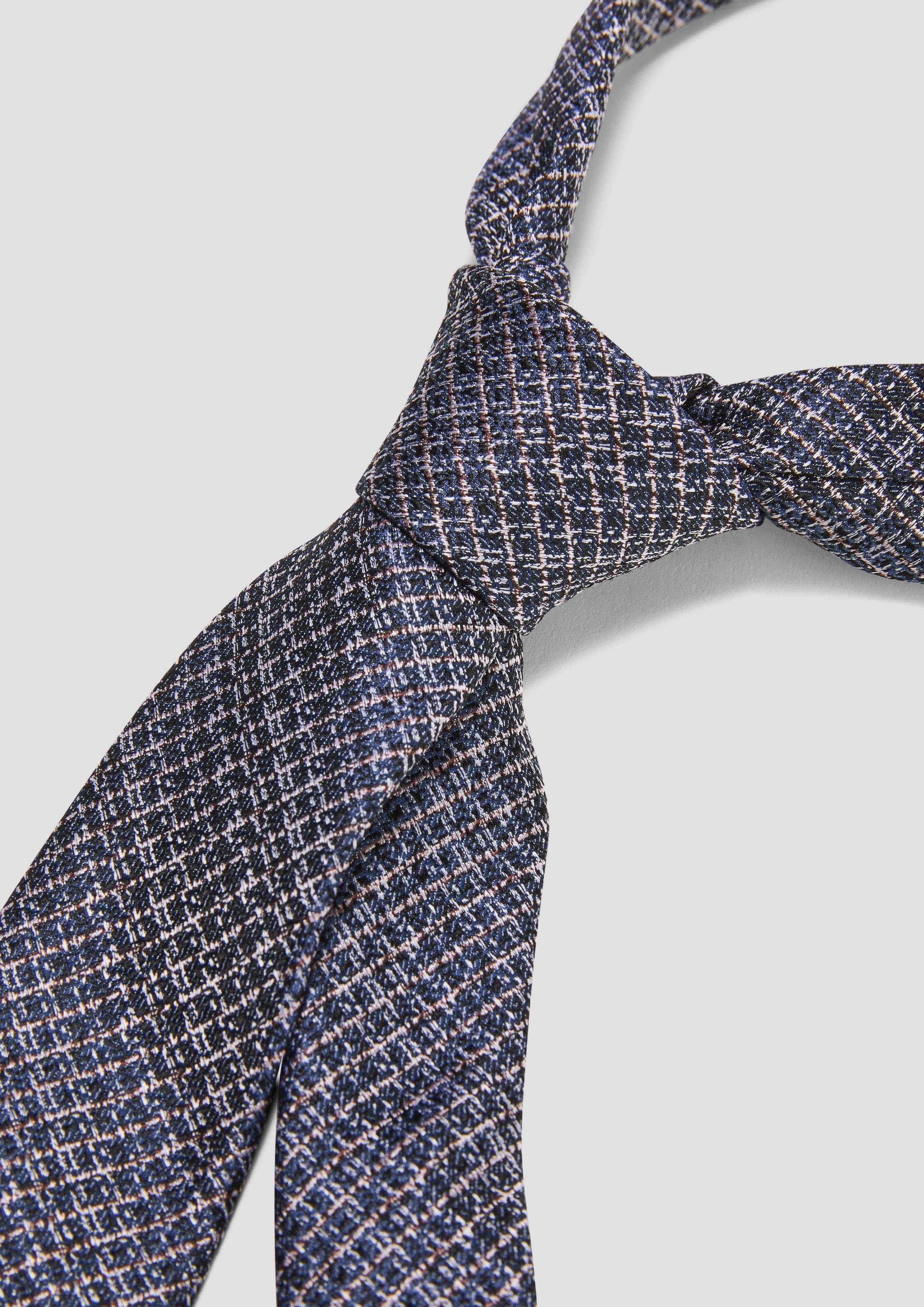 Krawatte schwarz mit s.Oliver Dobby-Struktur Krawatte