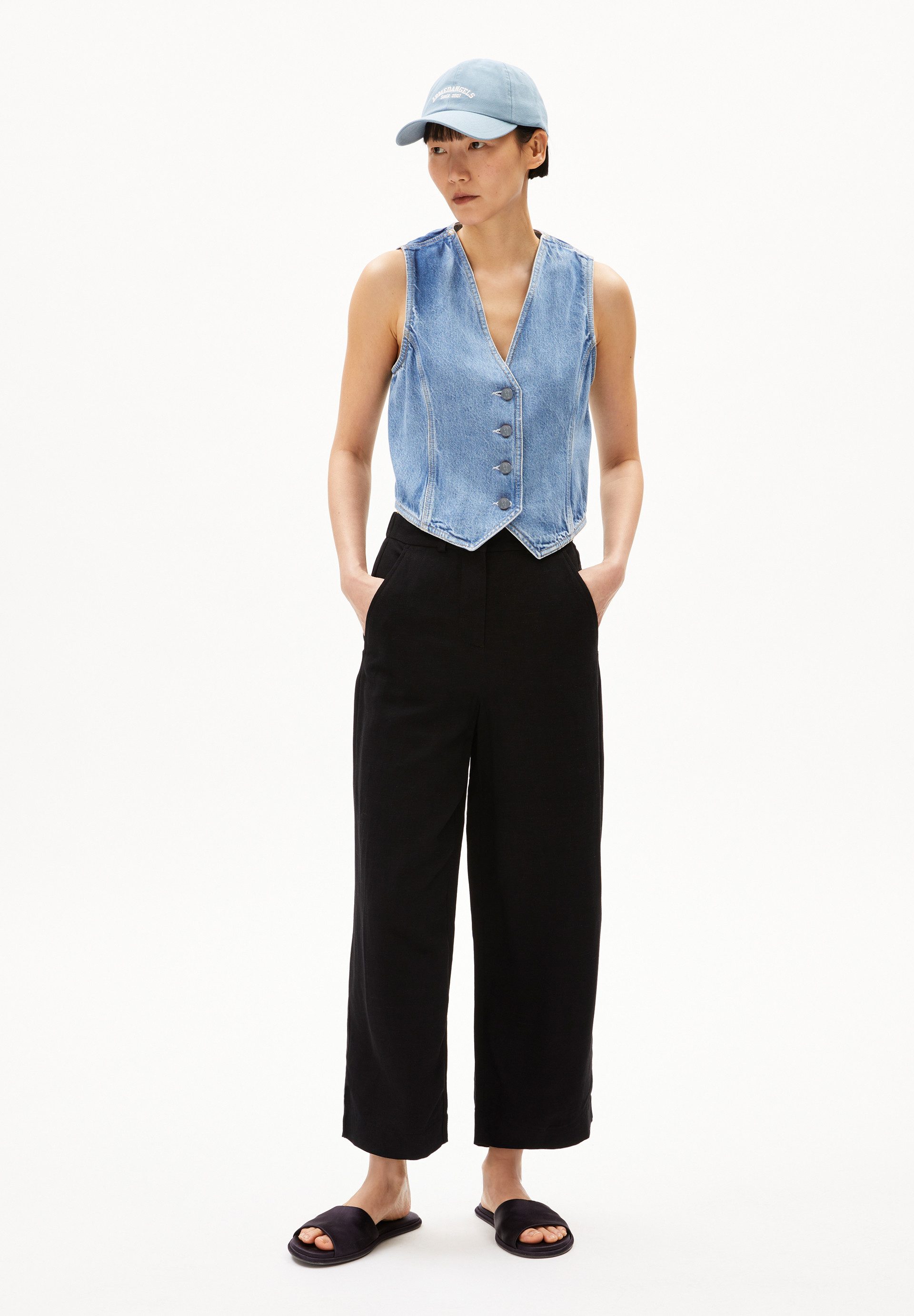 Armedangels Stoffhose CAARUNUS LINO Webhose aus Leinen-Mix (High Waist, Rel günstig online kaufen