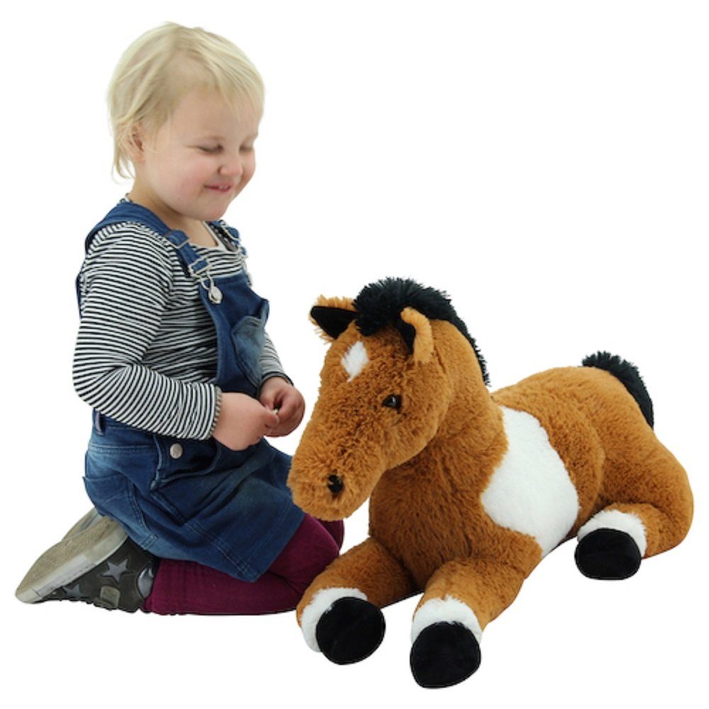 Sweety-Toys Kuscheltier Sweety Toys 1883 Plüschpferd liegend 90 cm braun, Kuschelpferd