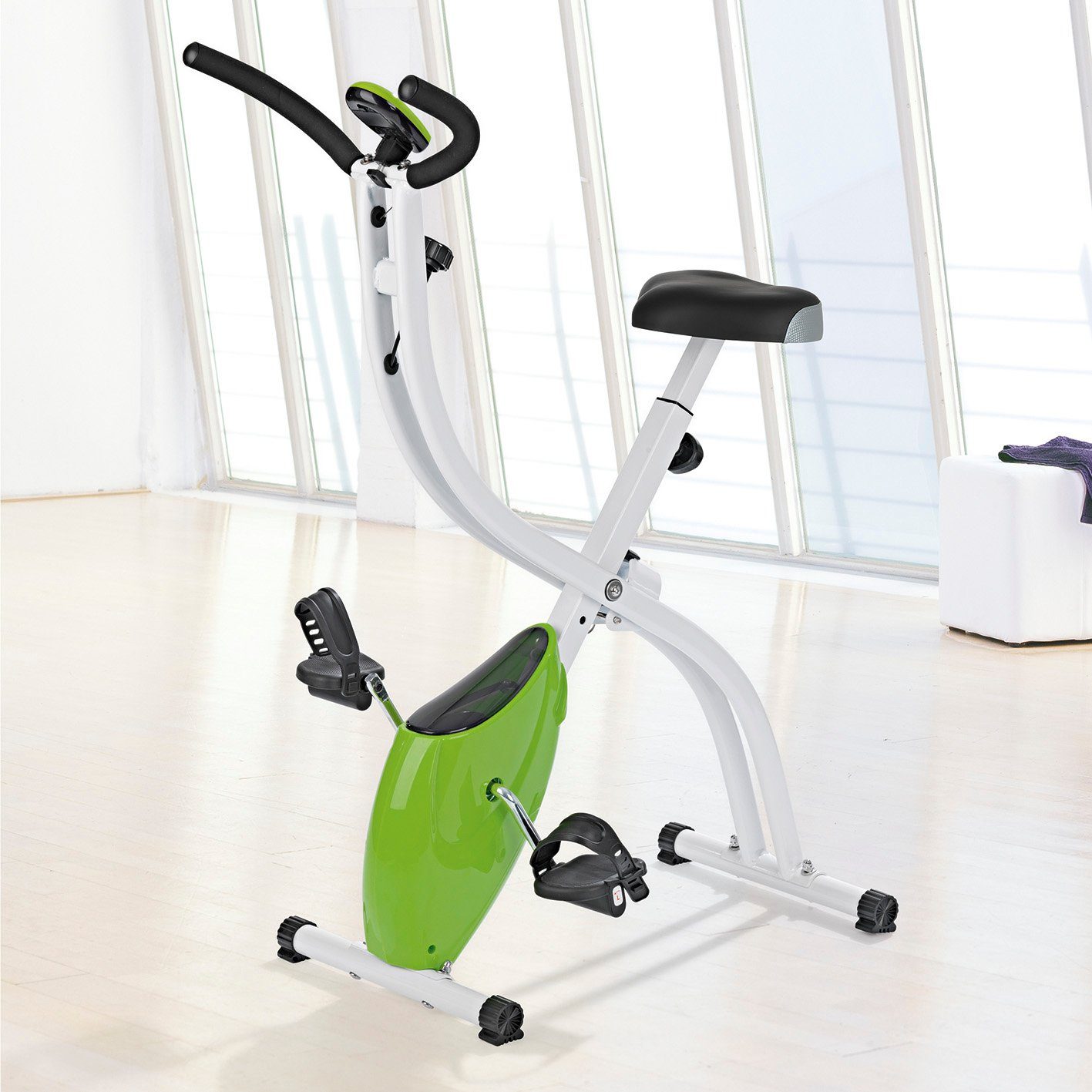 VITALmaxx Heimtrainer »Fitness Bike - Cardiobike - Homebike - klappbar -  limegreen«, Fitness Bike online kaufen | OTTO