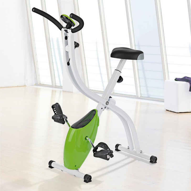 VITALmaxx Heimtrainer Fitness Bike Cardiobike Homebike klappbar limegreen, Fitness Bike