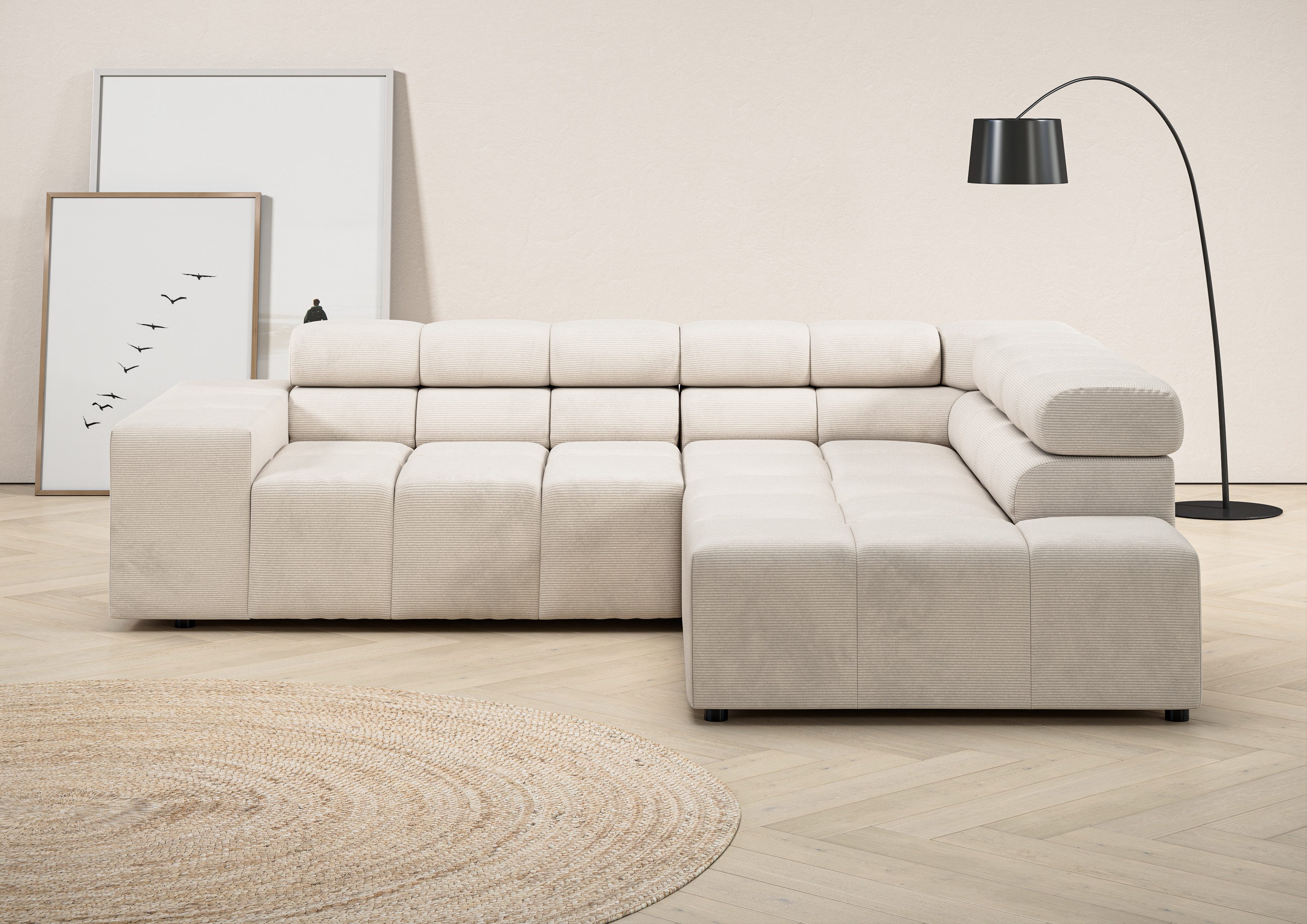 INOSIGN Ecksofa Ancona, incl. Kopfteilverstellung + günstig online kaufen