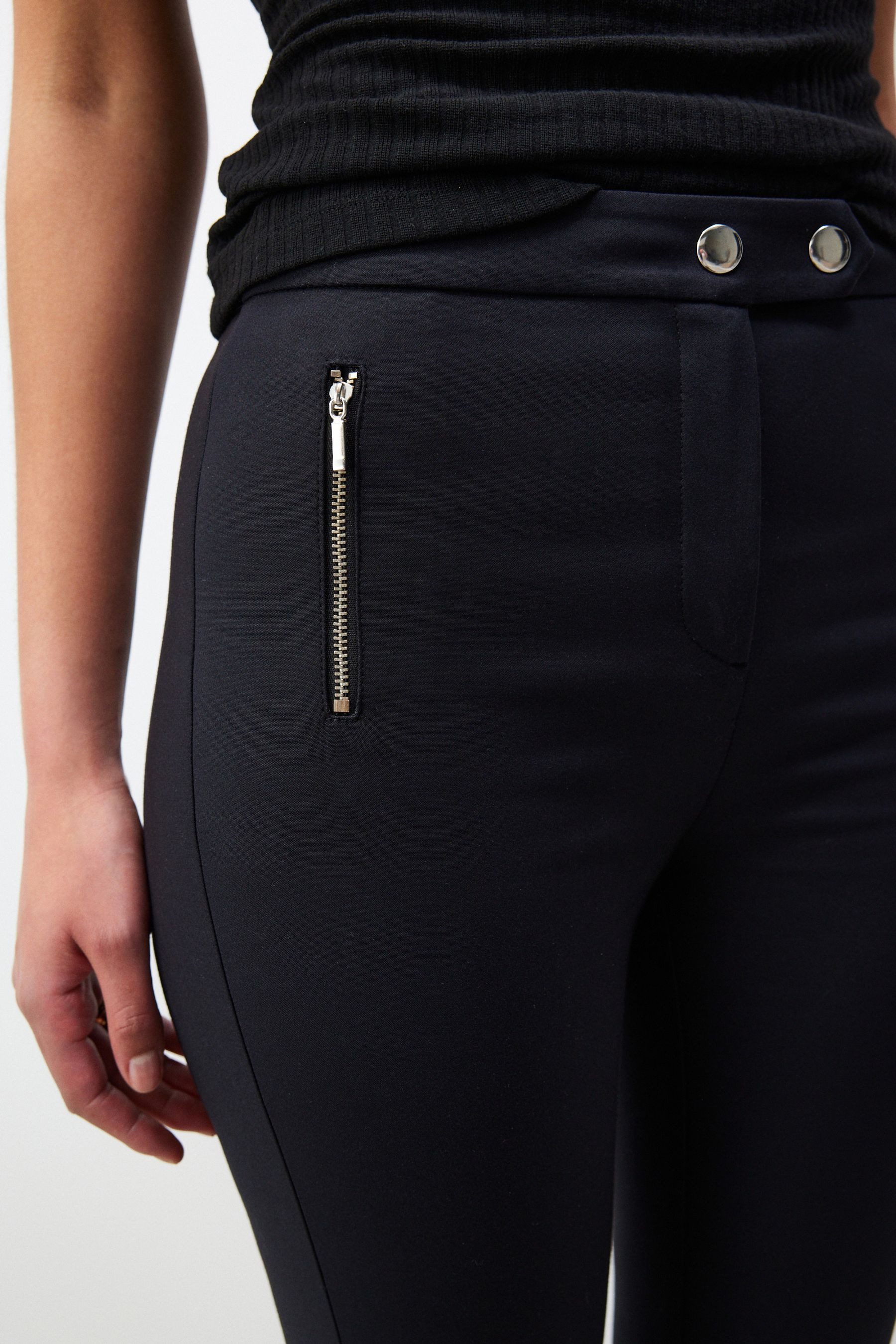 Next Stoffhose Skinny Fit Hose mit Reißverschluss, Kurzgröße (1-tlg)