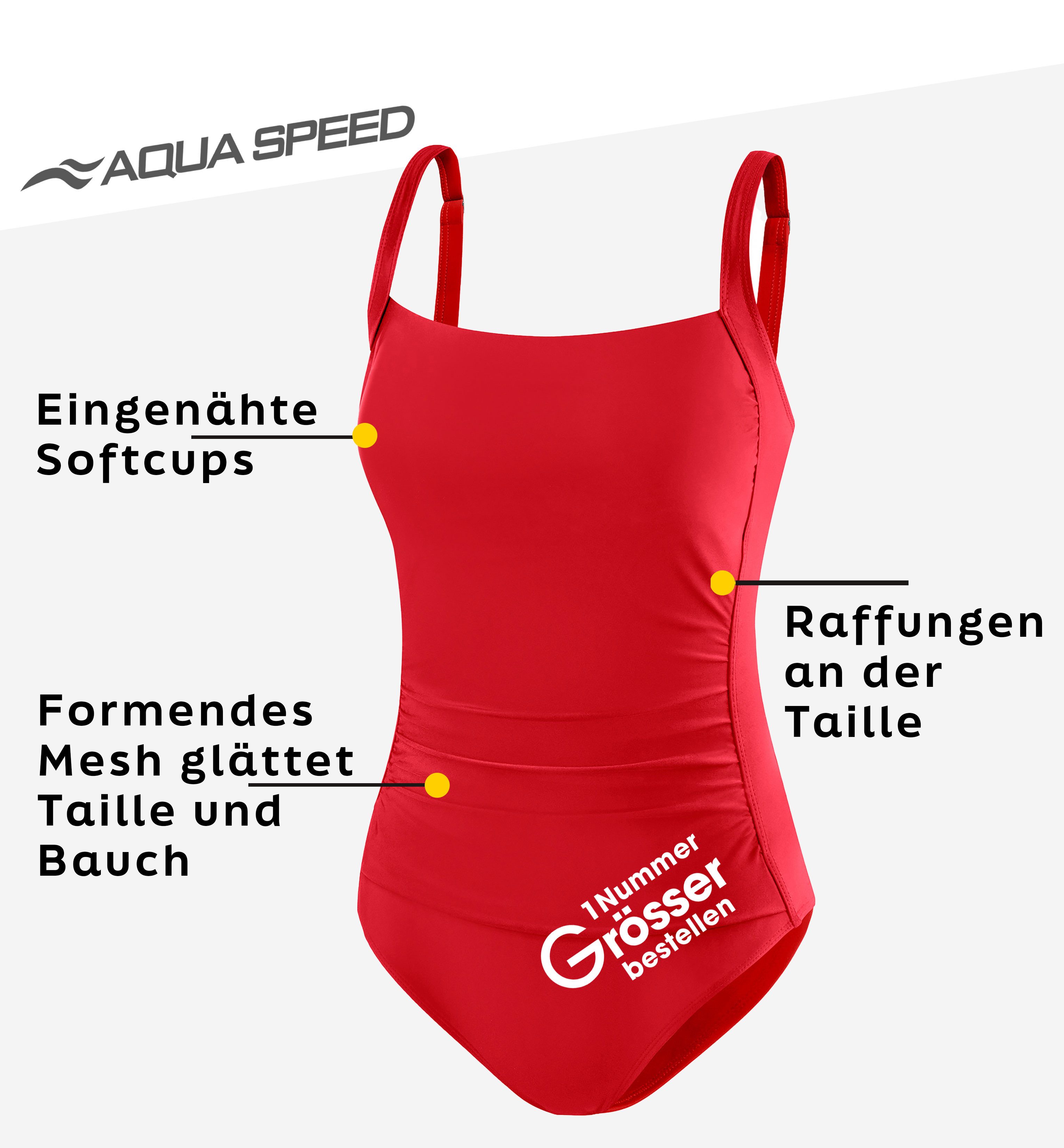 Aqua Speed Badeanzug Vera Badeanzug für SchwimmerInnen - sportlich & jugendlich (Stylisher Badeanzug für SportlerInnen)