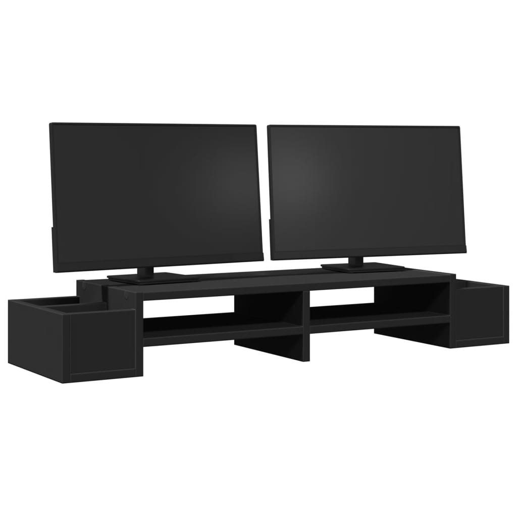 vidaXL Computertisch Monitorständer mit Stauraum Schwarz günstig online kaufen