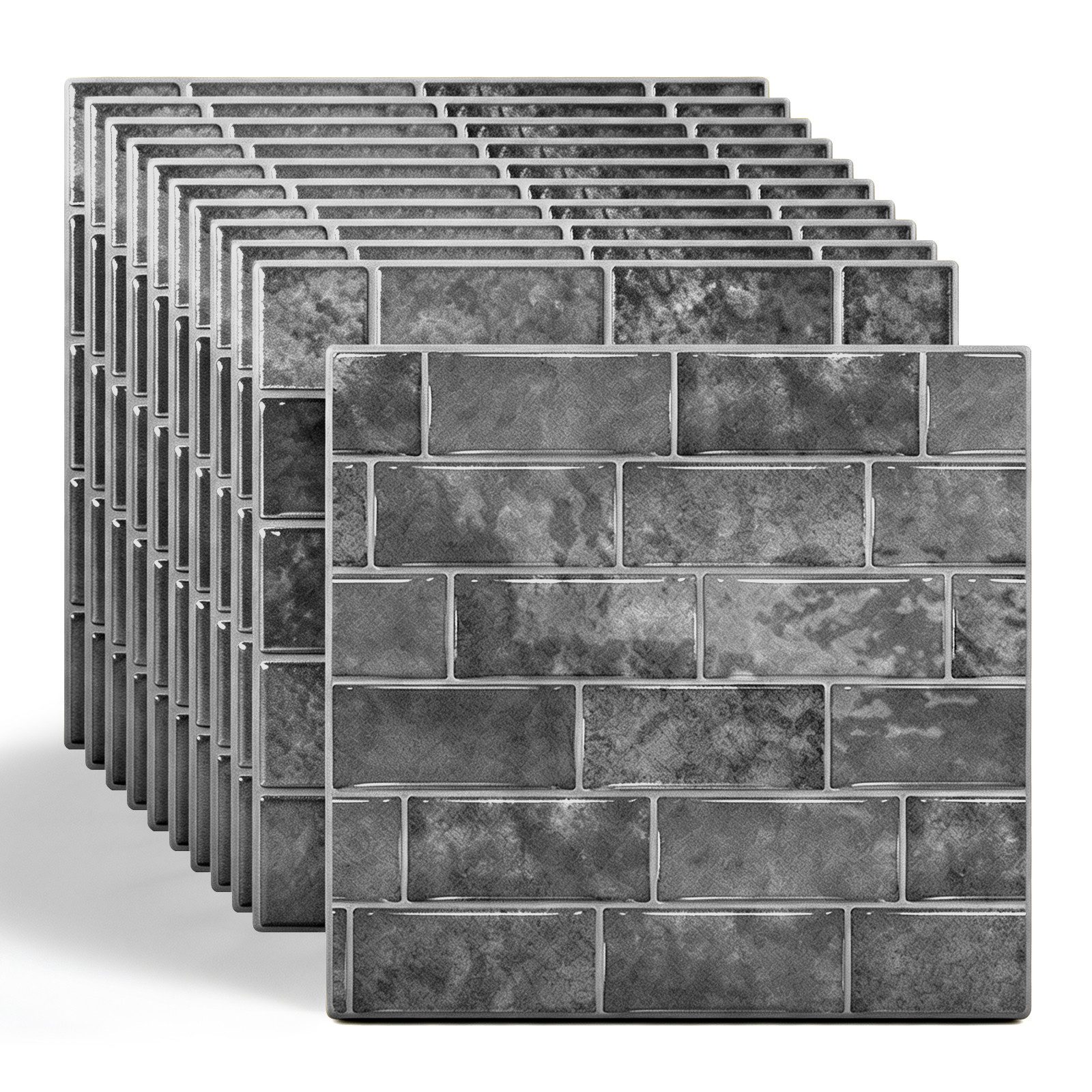 FANNOU Wandpaneel Selbstklebend, 10 Stück Wandtapete, PVC Wandaufkleber Wasserdicht, 0,05 qm, 30x22cm Wall Panel für Wohnzimmer, Küche, Badezimmer