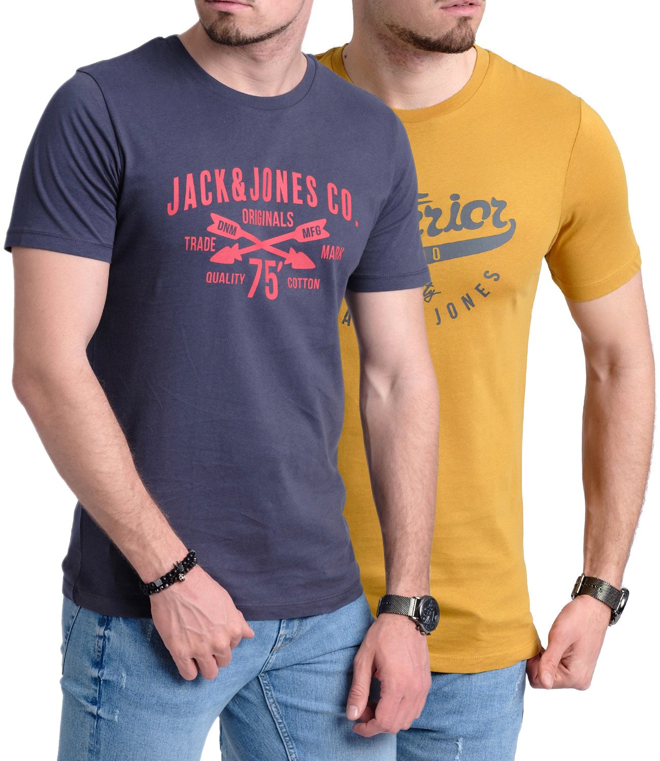 Jack & Jones Print-Shirt (Set) Doppelpack günstig online kaufen