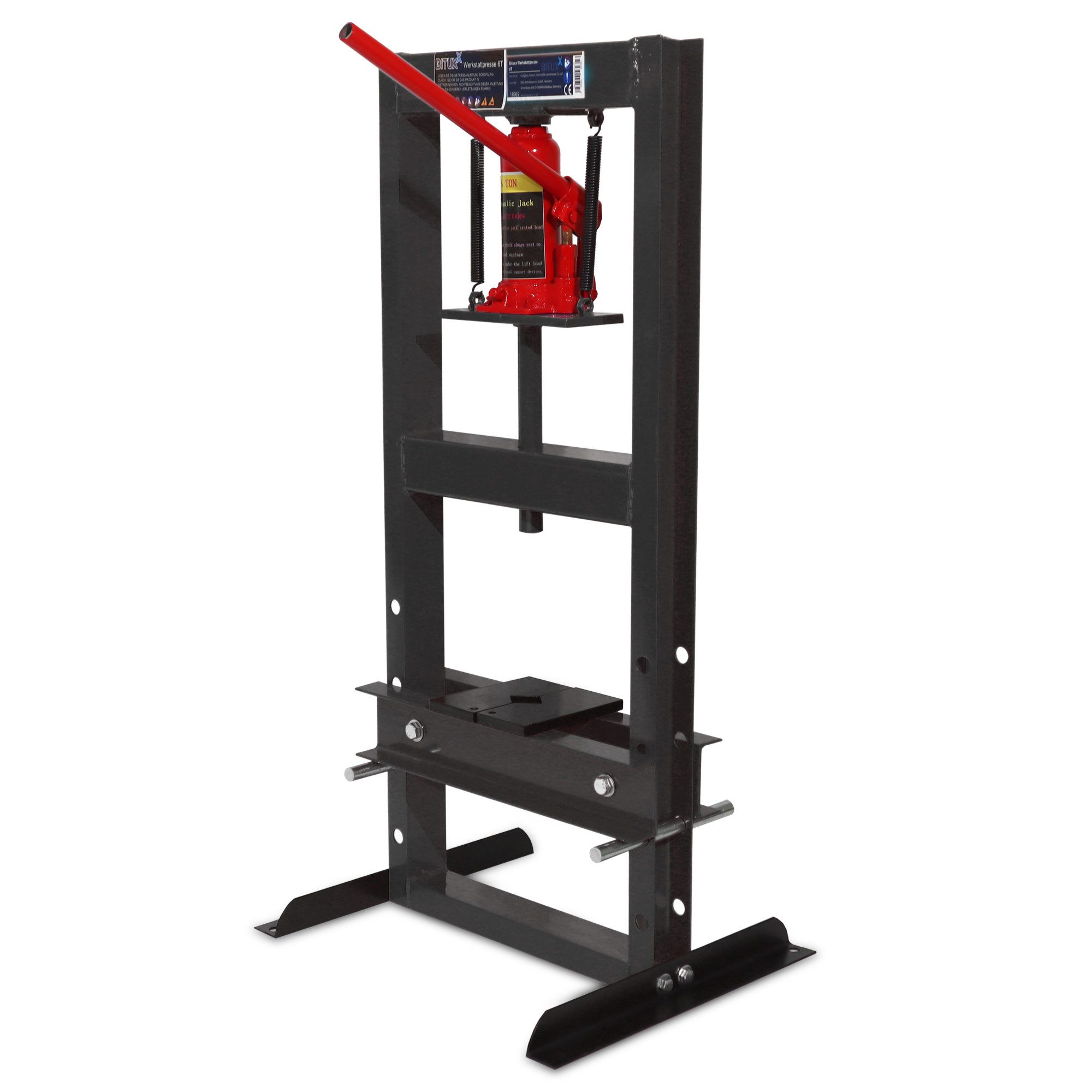 Bituxx Werkstattpresse 6T Dunkelgrau, MS-19524