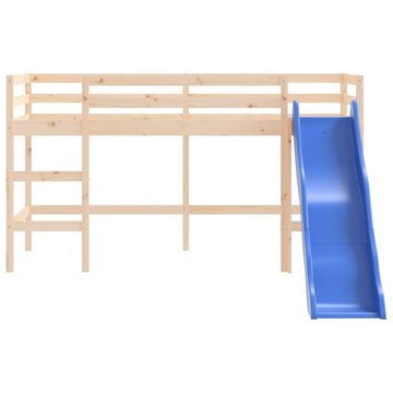 vidaXL Bett Kinderhochbett mit Rutsche 80x200 cm Massivholz Kiefer