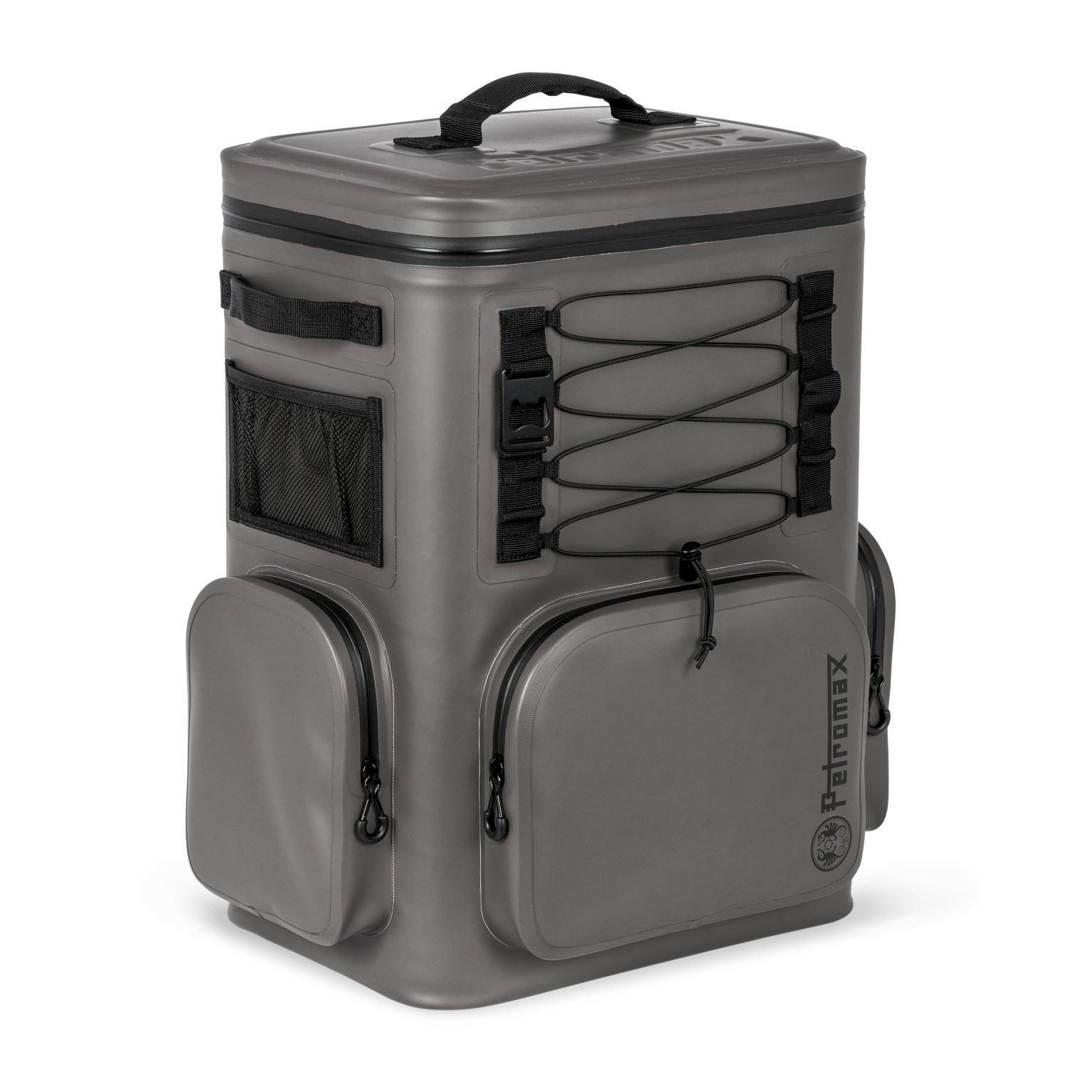 Petromax Thermobehälter Kühltasche 27 Liter dunkelgrau, Isolierschaum Nylon TPU beschichtet, (Kühlrucksack, 1-tlg., Isoliertasche, Picknick), Kühldauer bis zu 8 Tagen