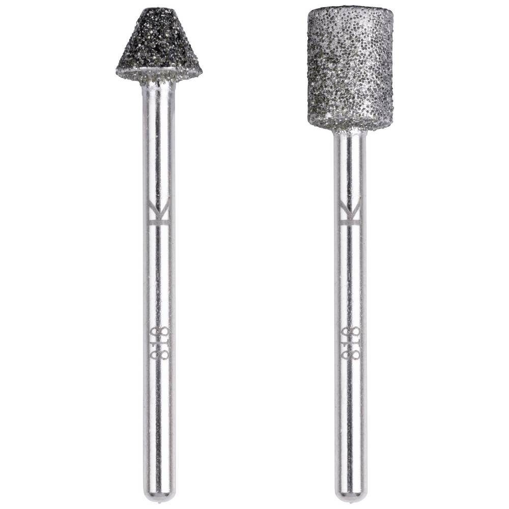 Wolfcraft Schleifstift Diamantschleifstift-Set, zylinder- und spitzkegelförmig 5989000
