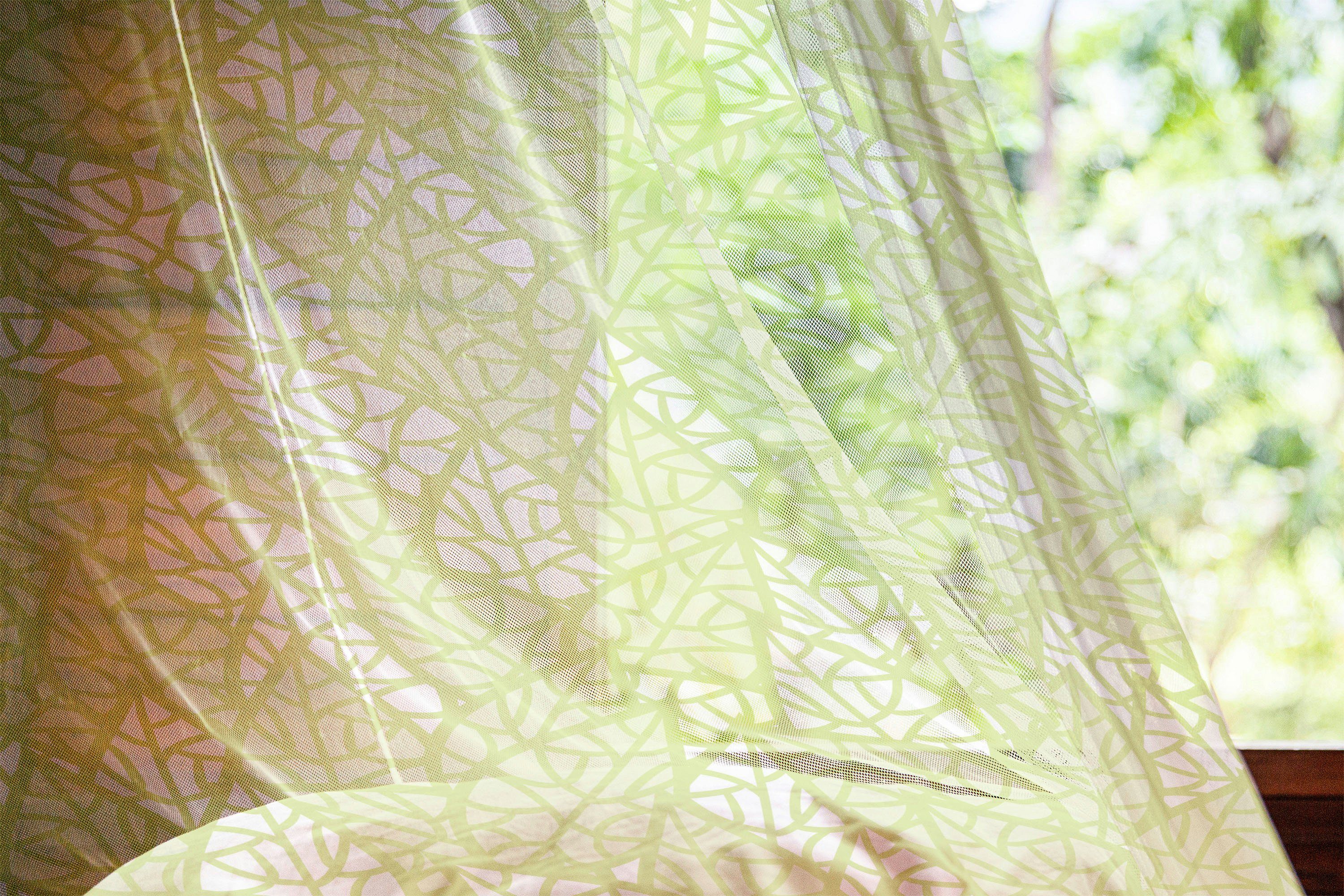Gardine schiere Drapierung Blätter für Party 2 Panels, Abakuhaus, Hochzeit Garten Ökologie Frühling