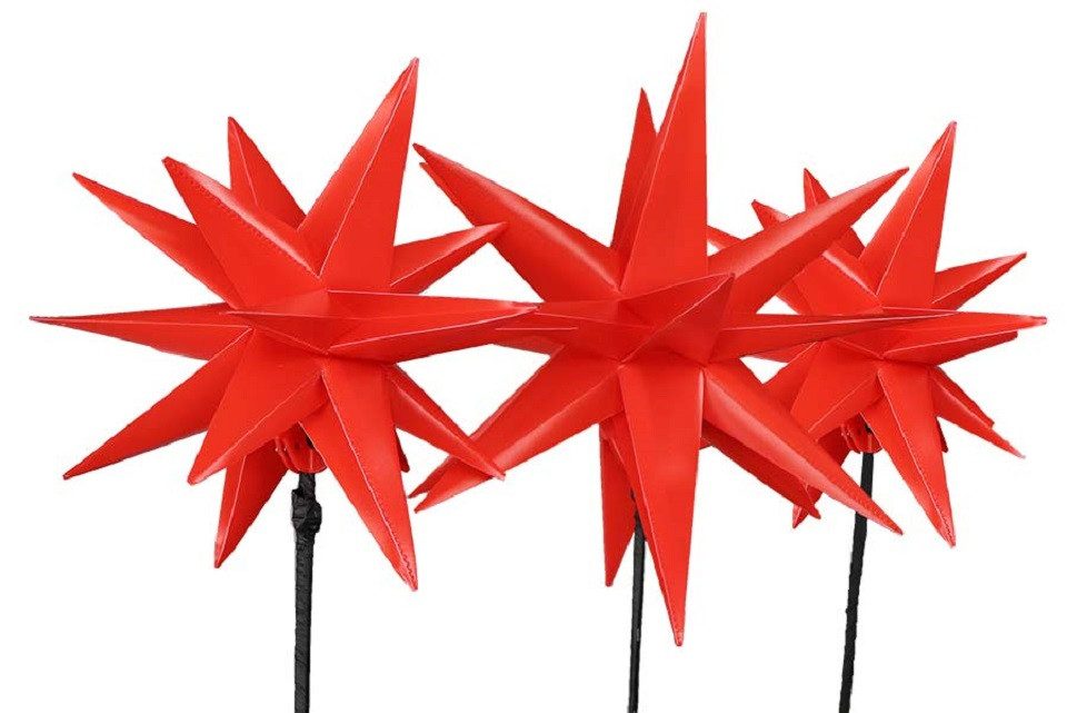 Gartenpirat LED Dekolicht Lichterkette mit 3x Gartenstab mit 18 Zacken-Ster günstig online kaufen