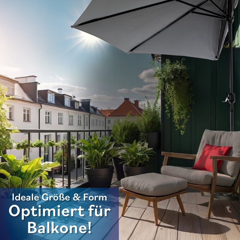EASYmaxx Sonnenschirm halbrund, 270 x 140 günstig online kaufen