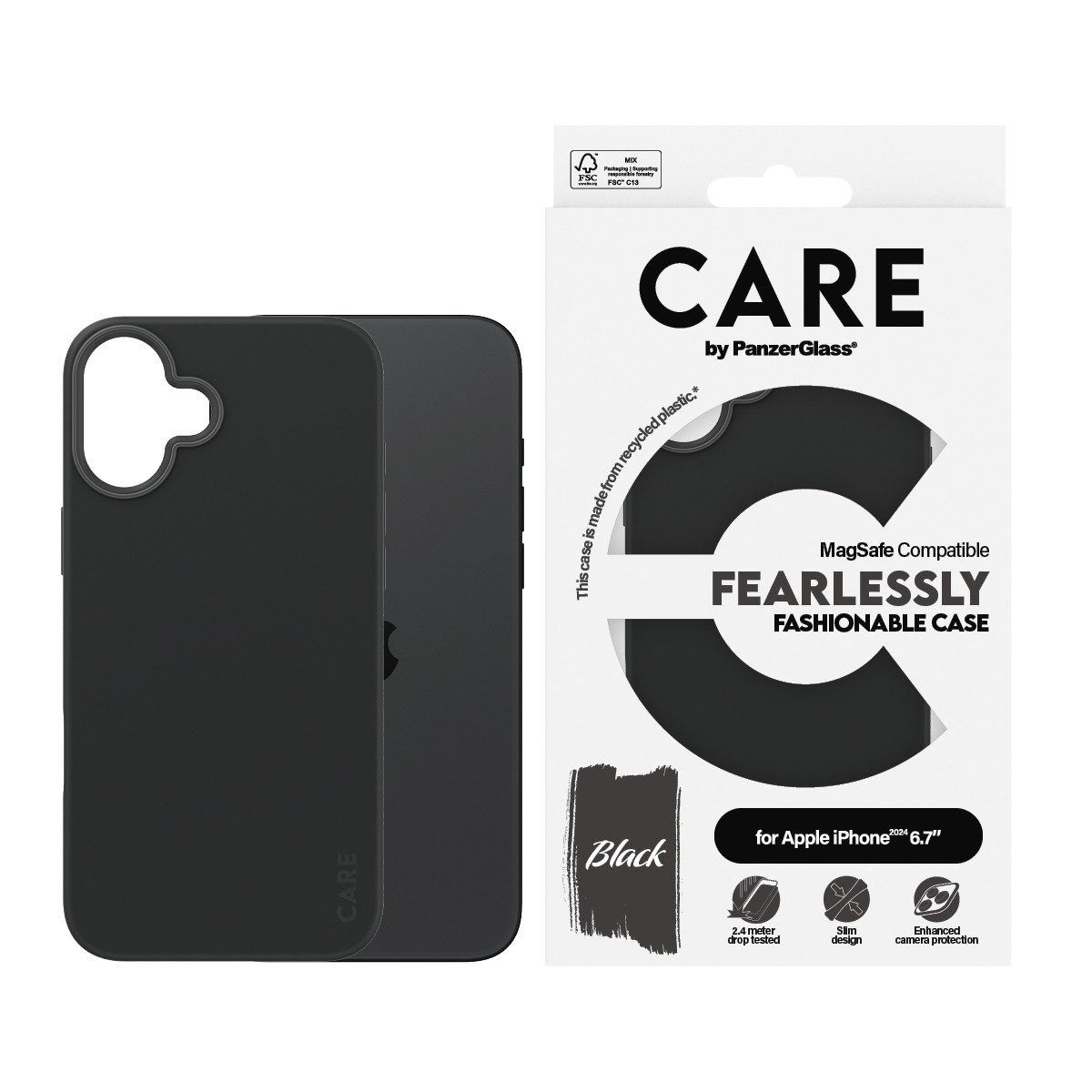 CARE by PanzerGlass Handyhülle Fashionable Case für Apple iPhone 16 Plus, Backcover, Schutzhülle, Handyschutzhülle, Case, Schutzcase, stoßfest